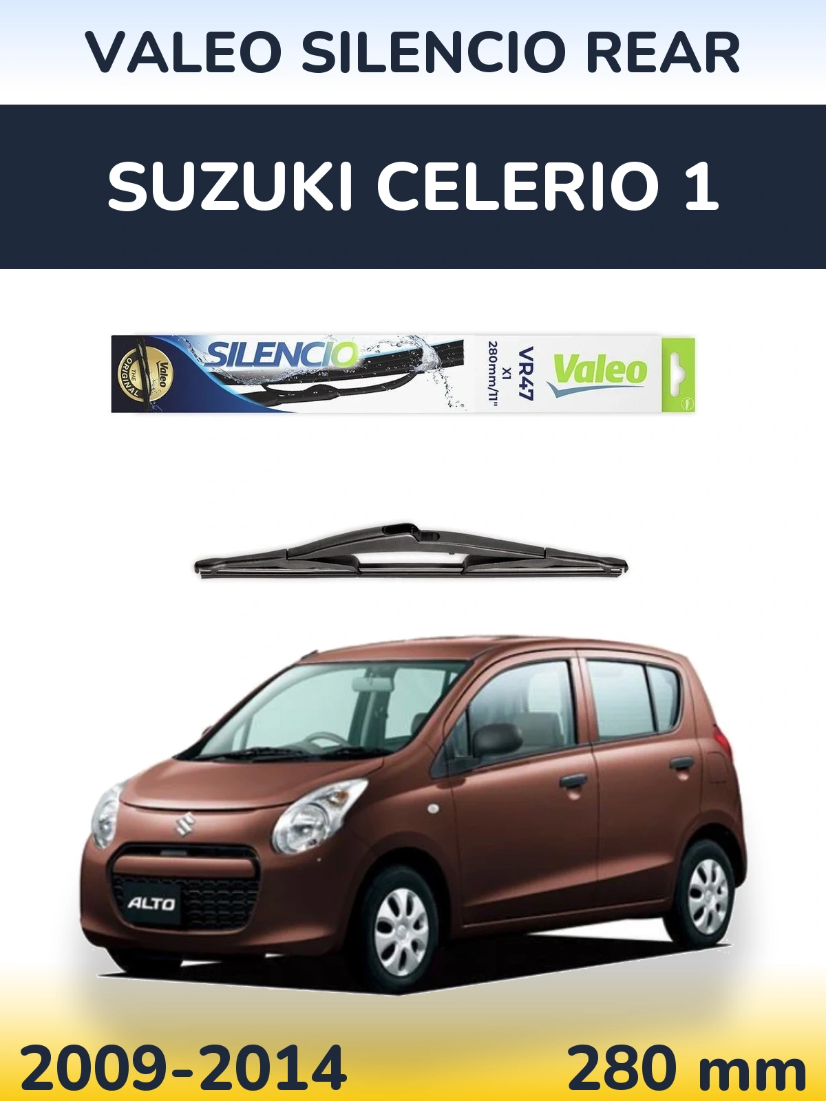 Torkarblad Valeo Silencio Rear för Suzuki Celerio 1