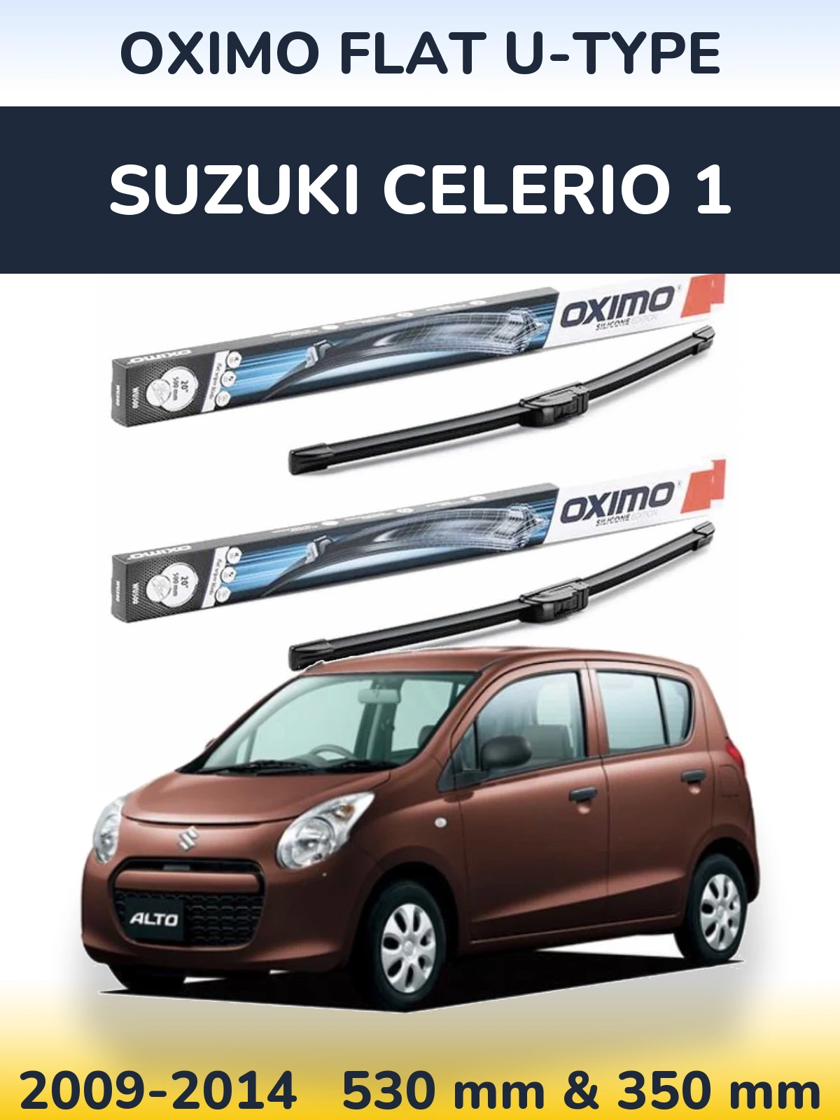 Torkarblad Oximo Flat U-type för Suzuki Celerio 1