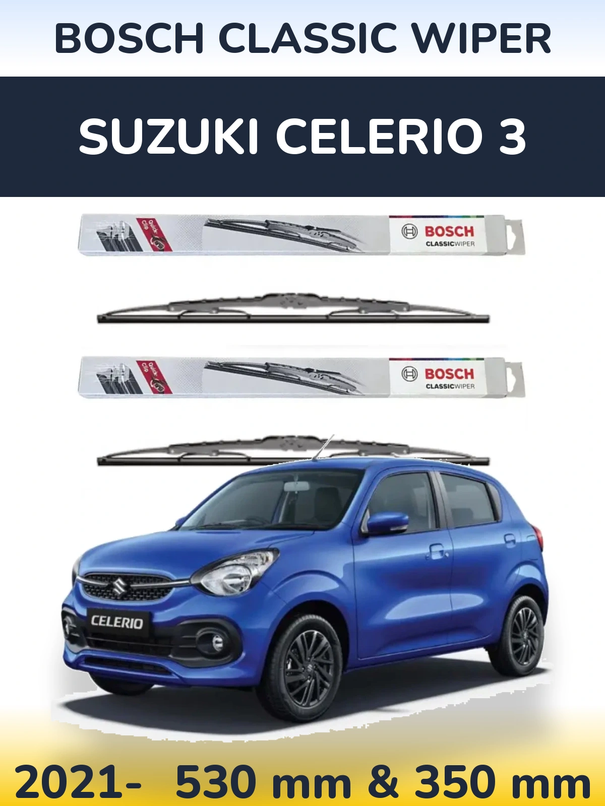 Torkarblad BOSCH Classic Wiper för Suzuki Celerio 3
