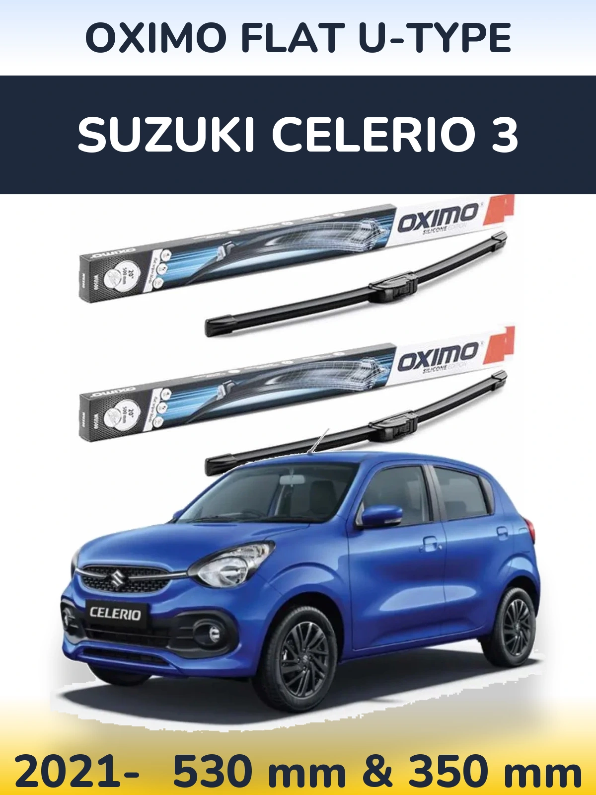 Torkarblad Oximo Flat U-type för Suzuki Celerio 3