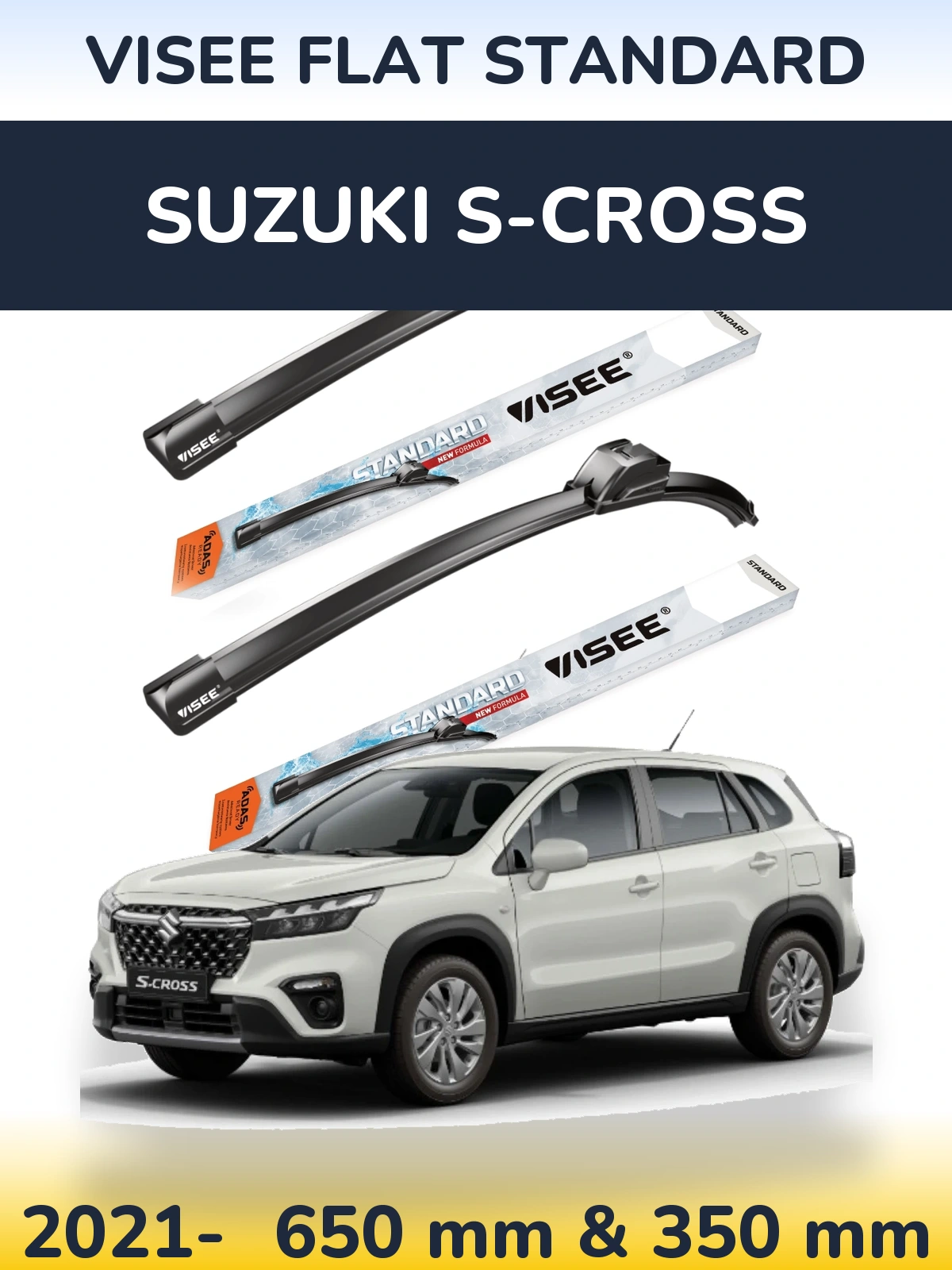Torkarblad VISEE FLAT STANDARD för Suzuki S-Cross