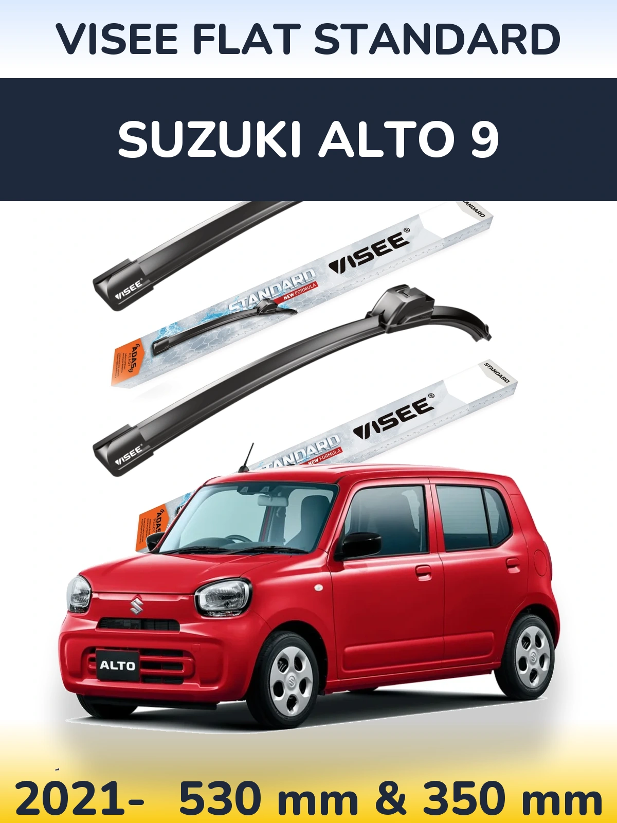 Torkarblad VISEE FLAT STANDARD för Suzuki Alto 9