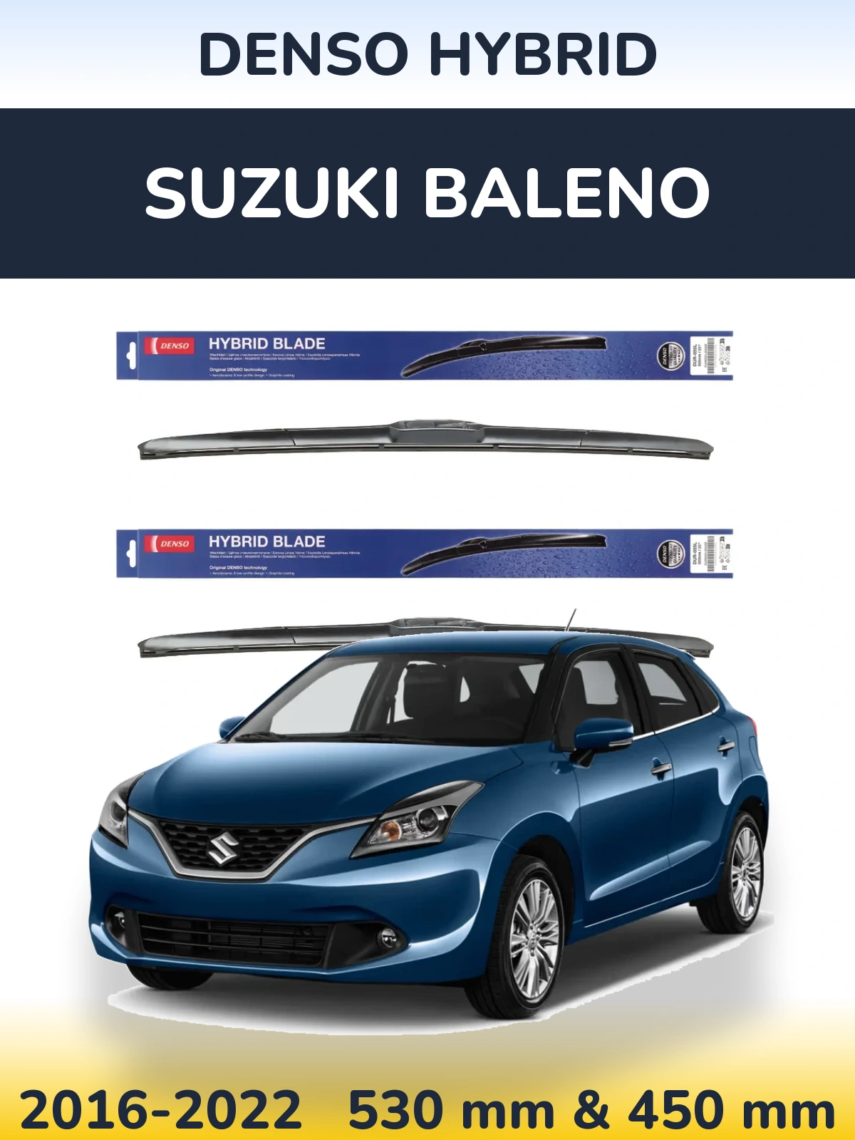 Torkarblad Denso Hybrid för Suzuki Baleno