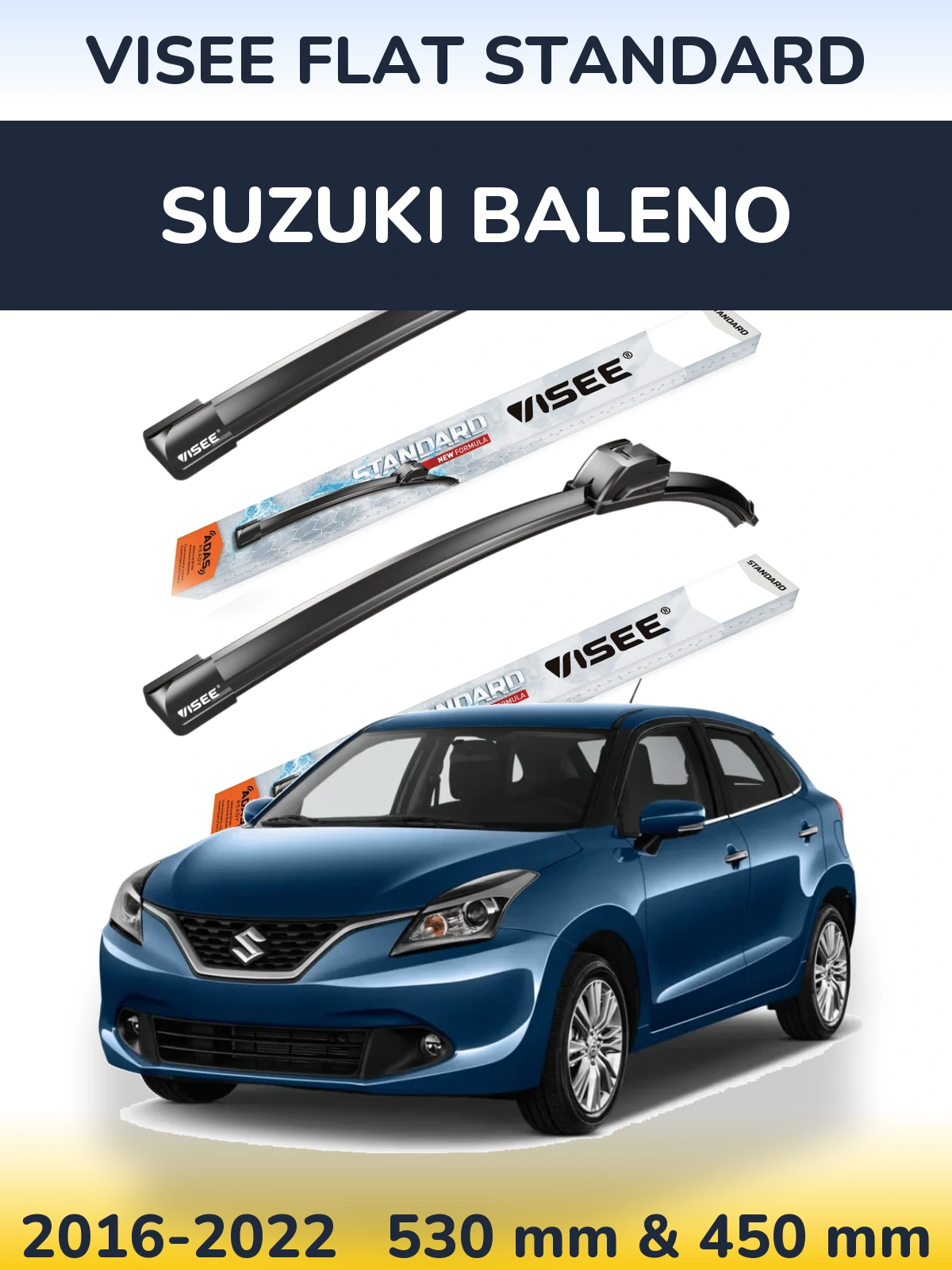 Torkarblad VISEE FLAT STANDARD för Suzuki Baleno