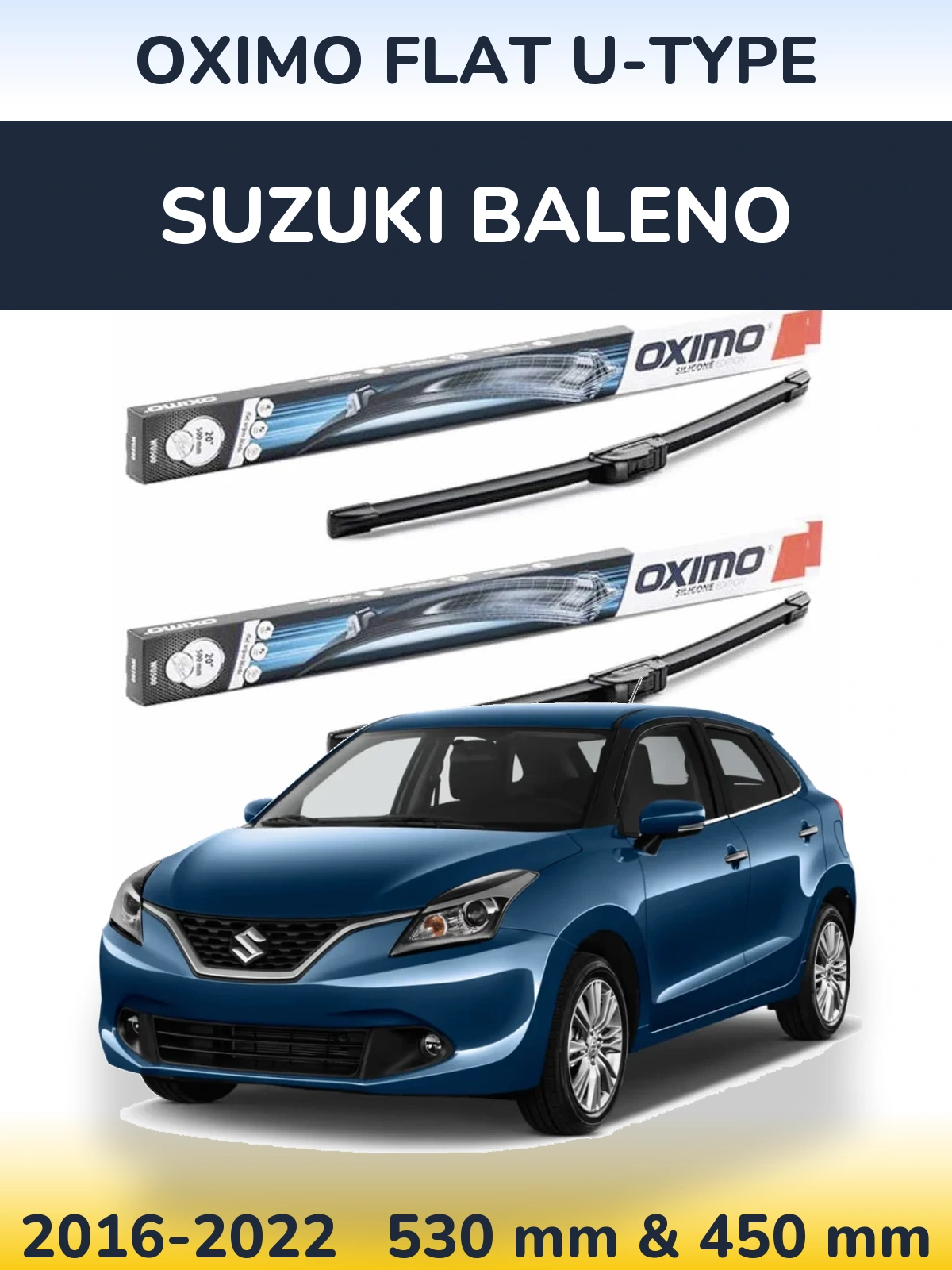 Torkarblad Oximo Flat U-type för Suzuki Baleno