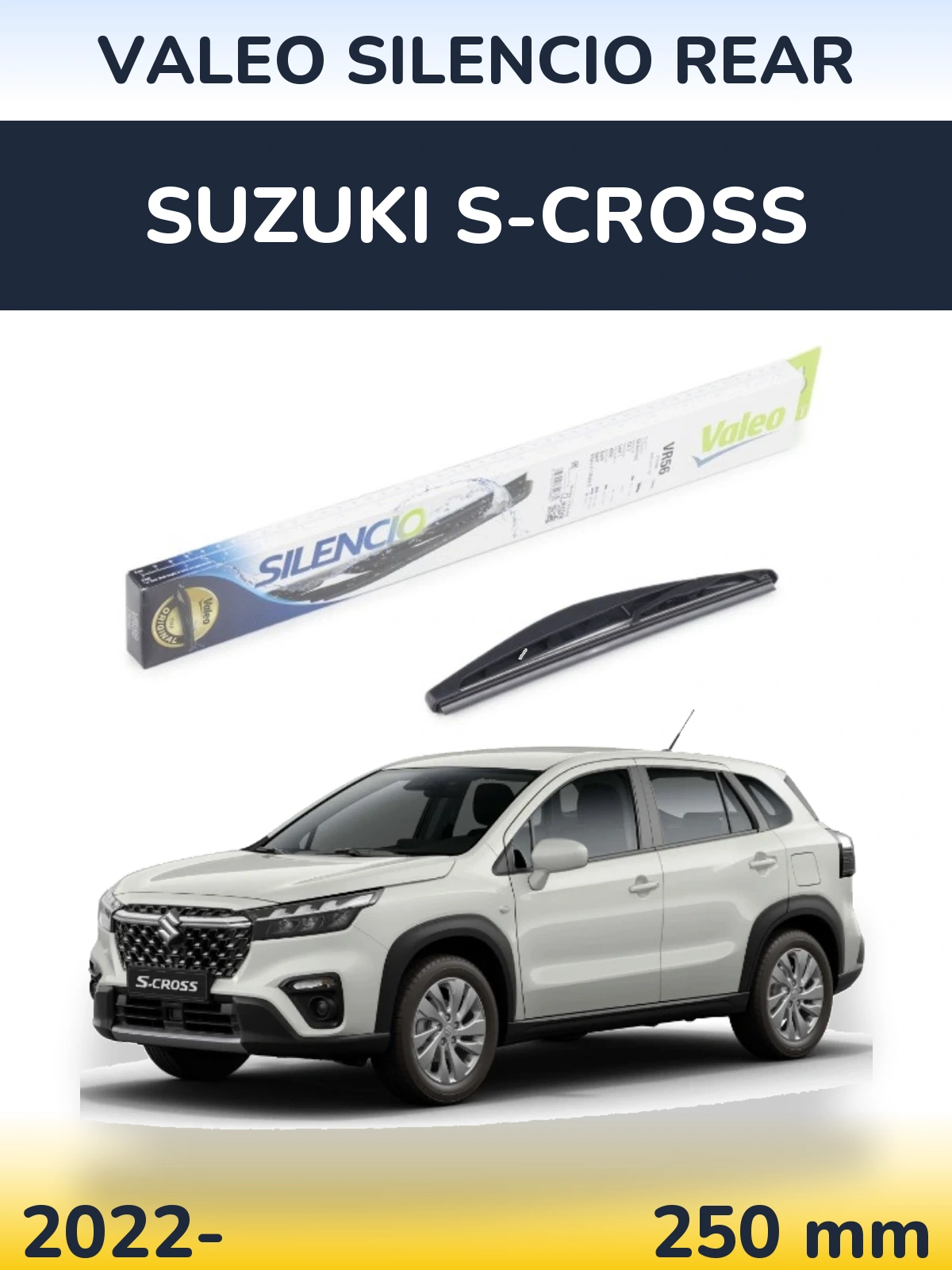 Rear wiper blade Valeo Silencio Rear 240 mm for Suzuki S-Cross 2022-2026