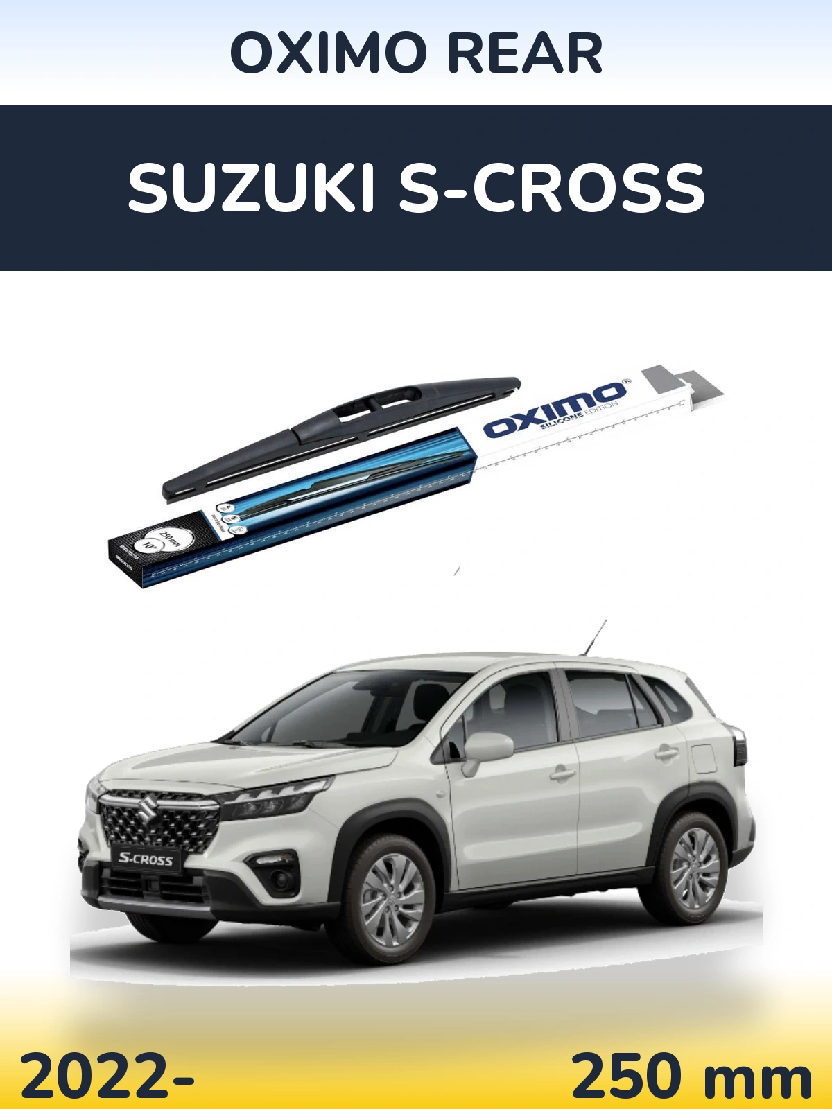 Rear wiper blade Oximo Rear 250 mm for Suzuki S-Cross 2022-2026