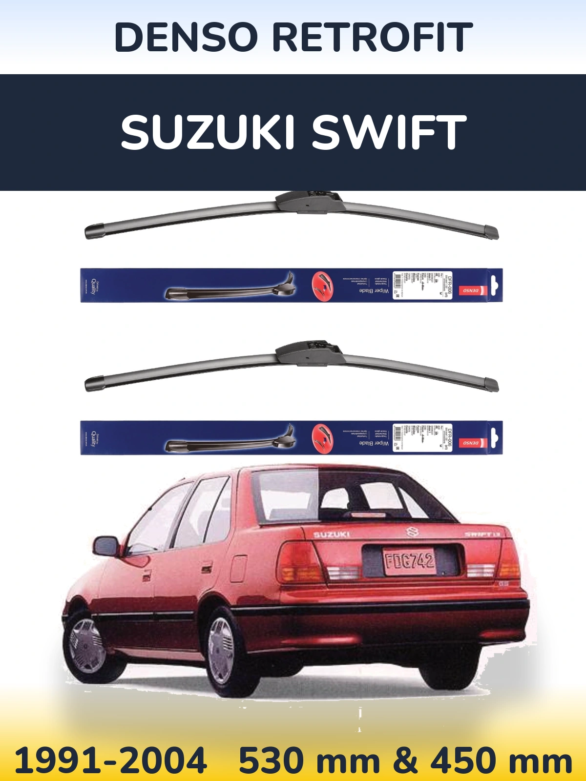 Torkarblad Denso Retrofit för Suzuki Swift