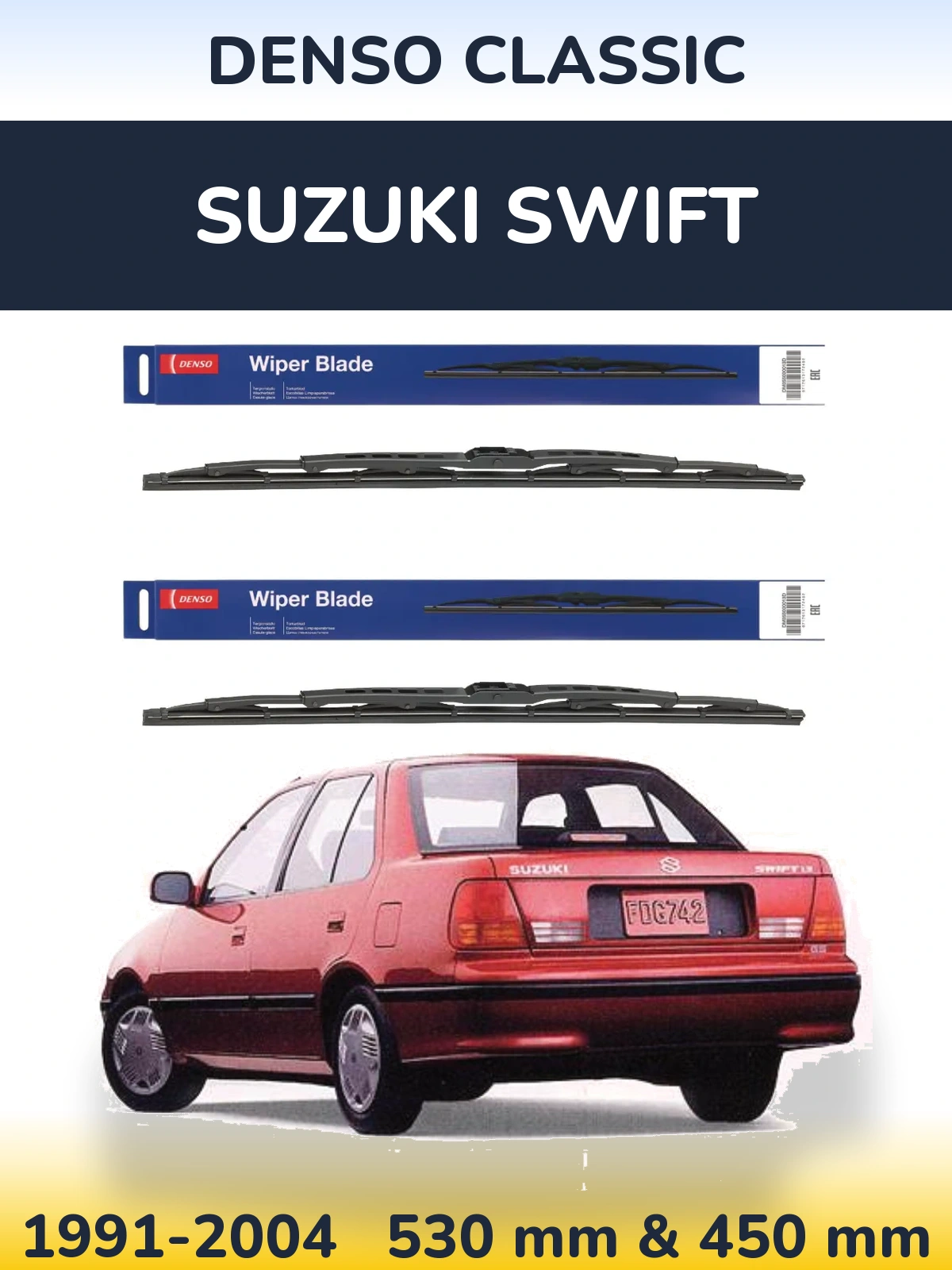 Torkarblad Denso Classic för Suzuki Swift