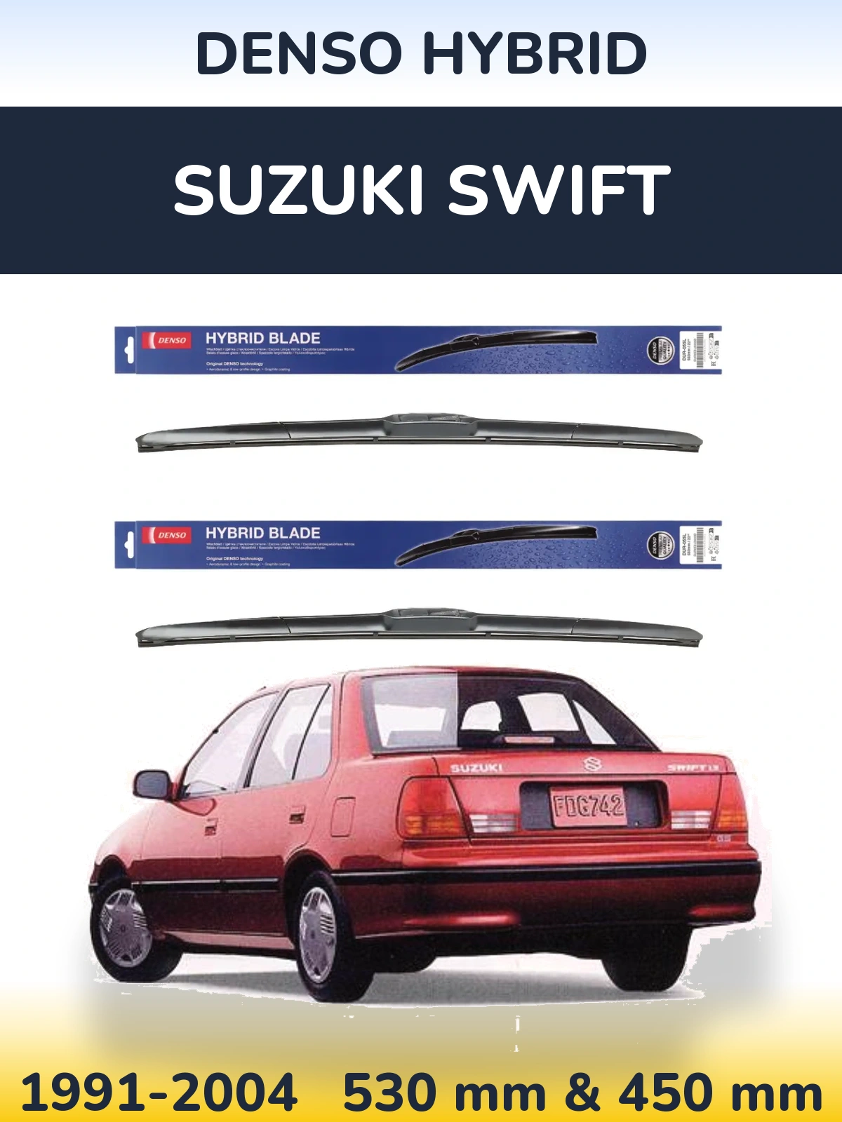 Torkarblad Denso Hybrid för Suzuki Swift