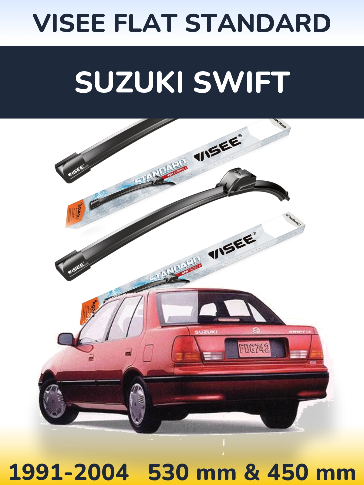 Torkarblad VISEE FLAT STANDARD för Suzuki Swift