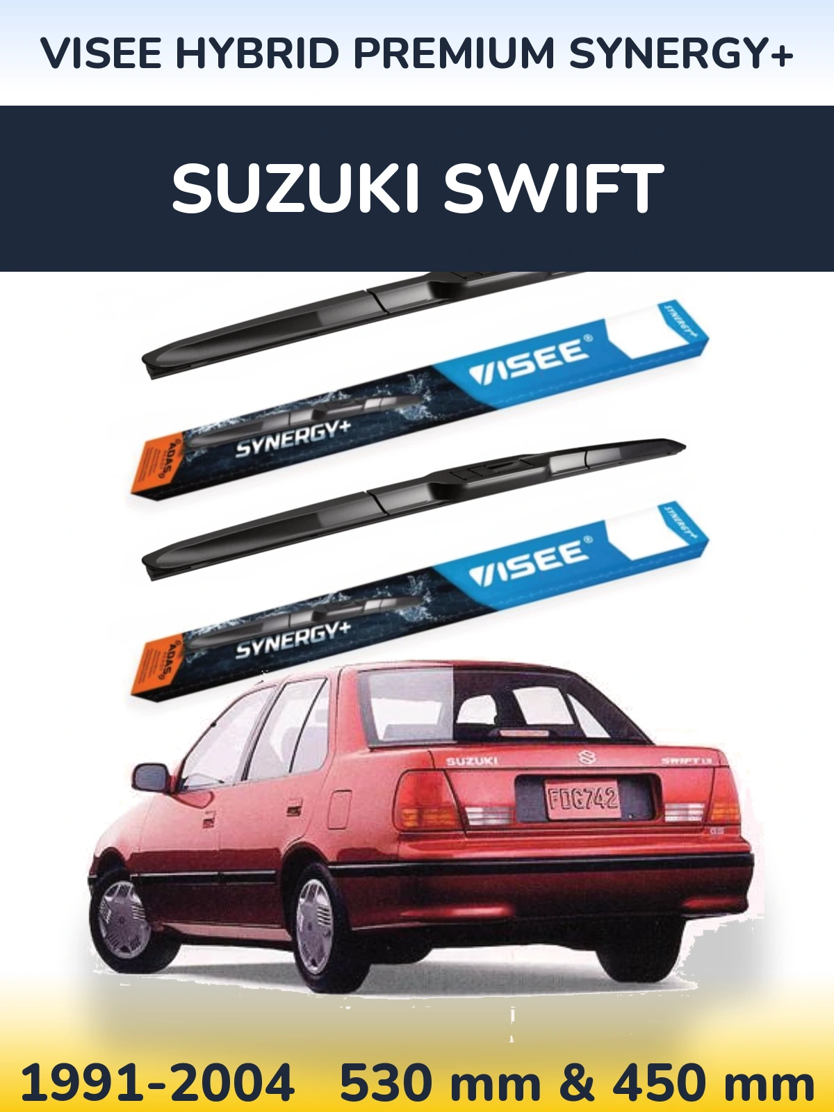 Torkarblad VISEE HYBRID PREMIUM SYNERGY+ för Suzuki Swift