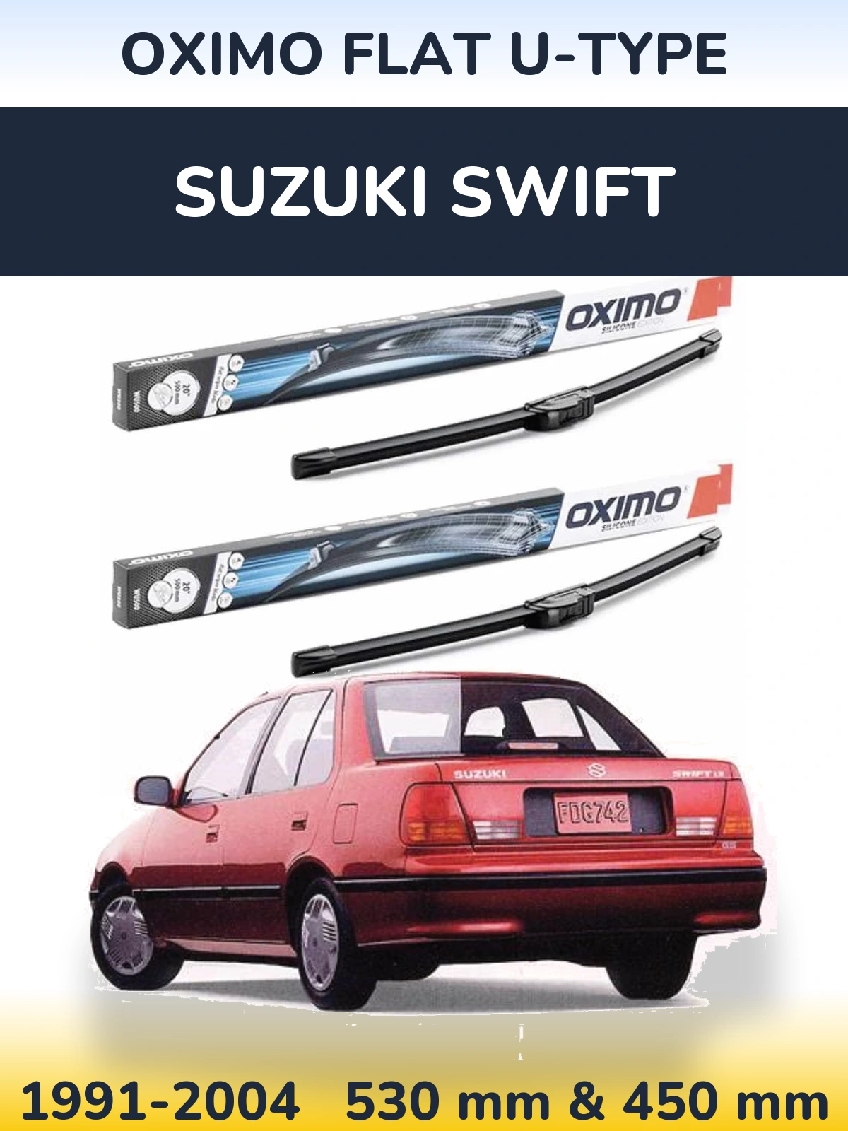 Torkarblad Oximo Flat U-type för Suzuki Swift