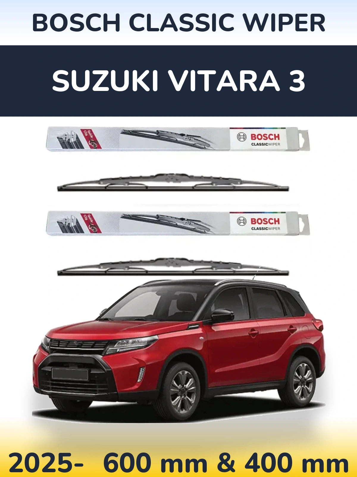 Torkarblad BOSCH Classic Wiper för Suzuki Vitara 3