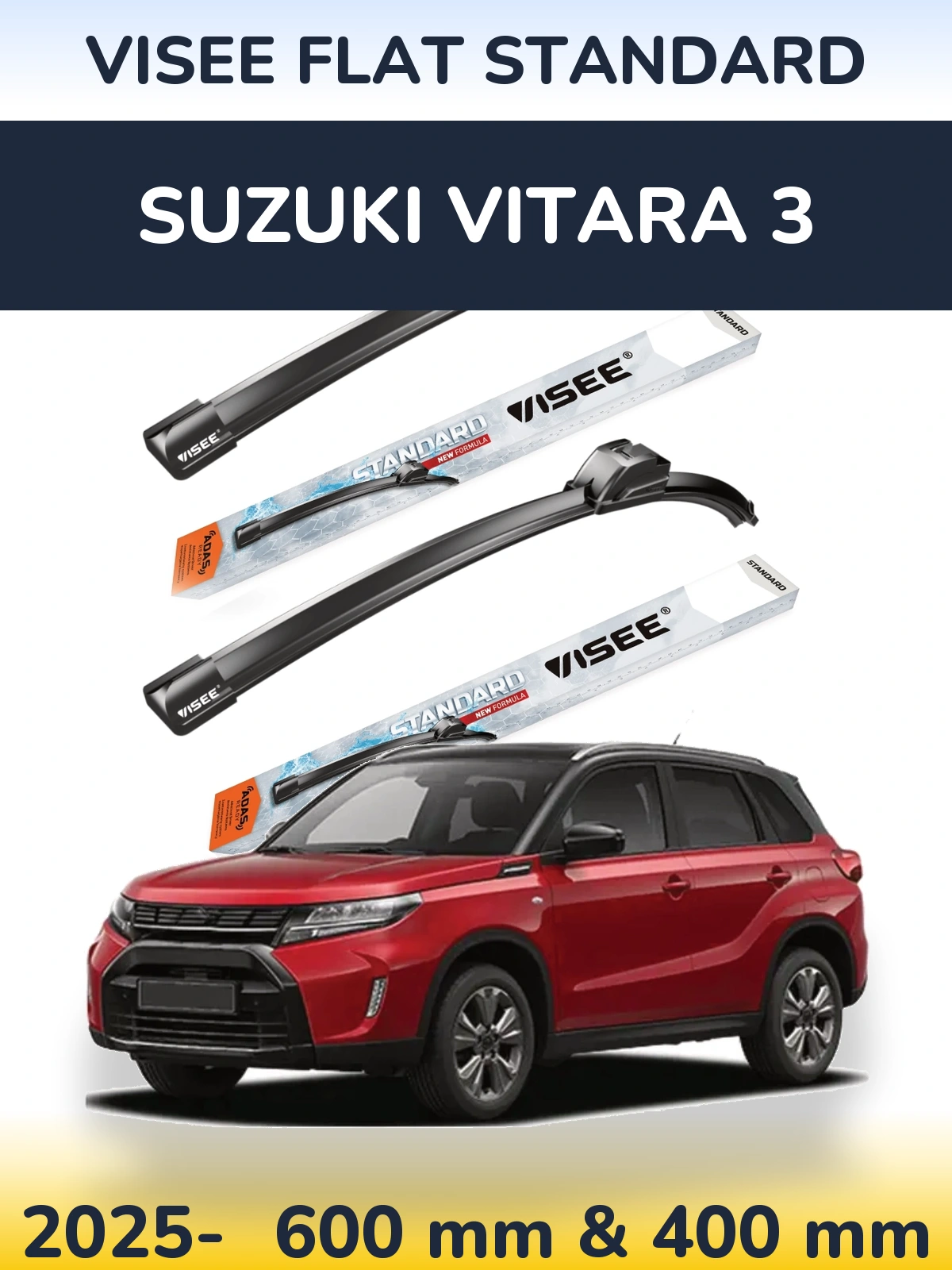Torkarblad VISEE FLAT STANDARD för Suzuki Vitara 3