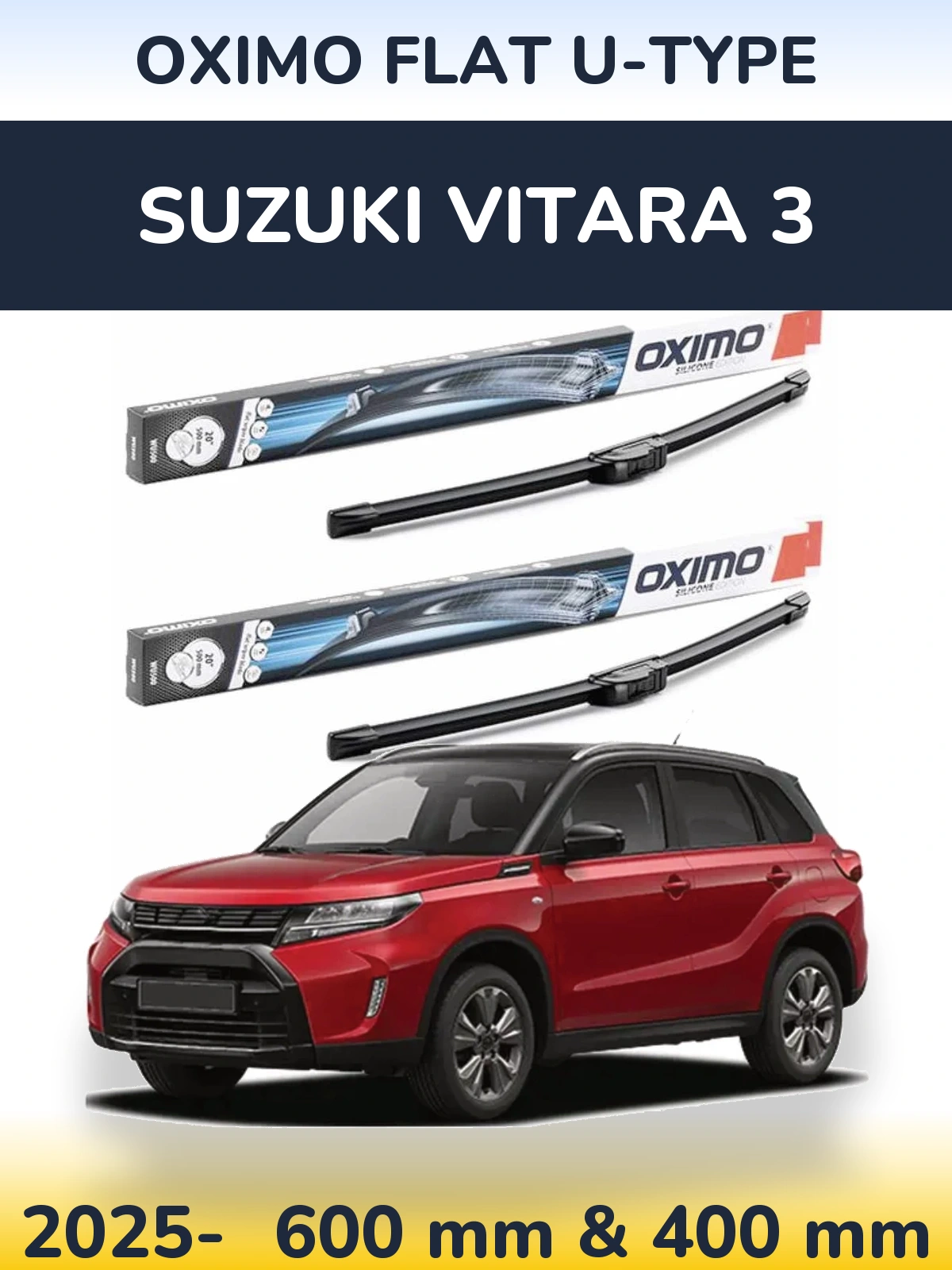 Torkarblad Oximo Flat U-type för Suzuki Vitara 3