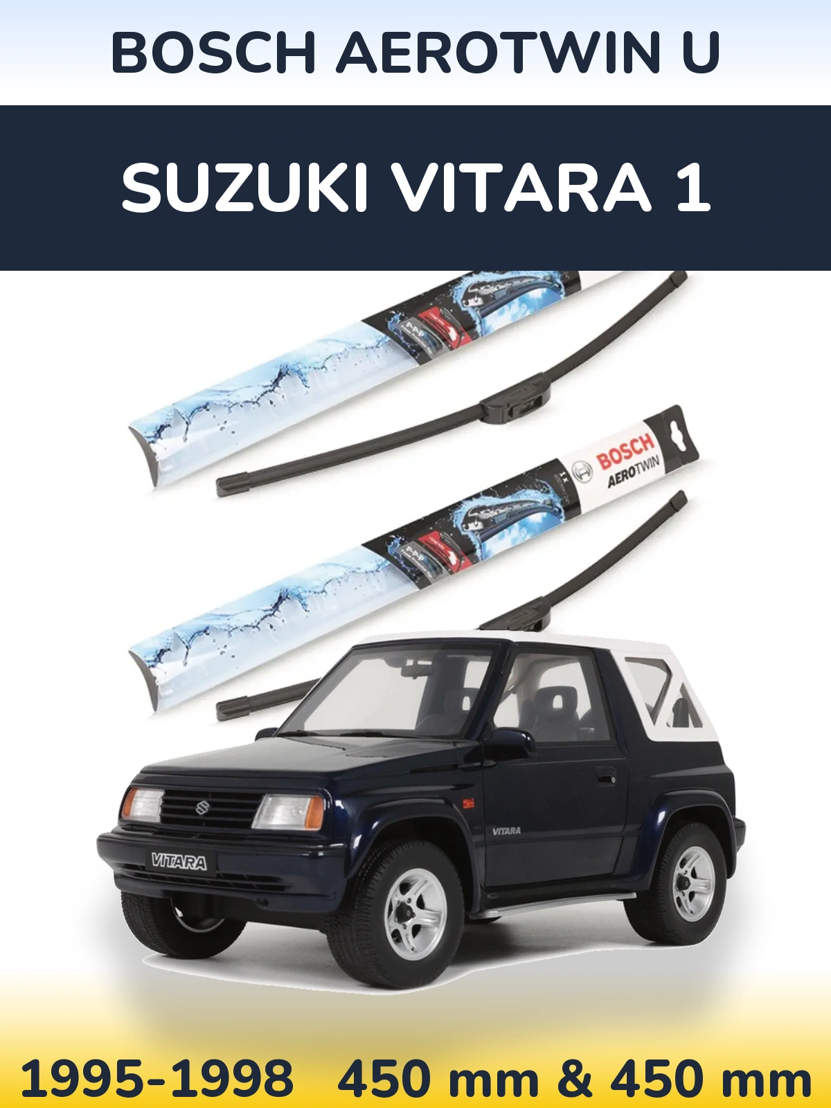Torkarblad BOSCH AeroTwin U för Suzuki Vitara 1