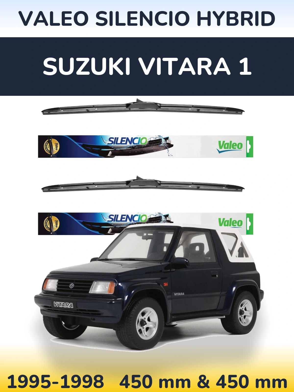 Torkarblad Valeo Silencio Hybrid för Suzuki Vitara 1
