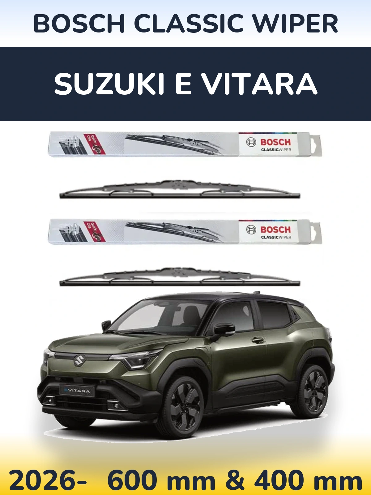 Torkarblad BOSCH Classic Wiper för Suzuki e Vitara