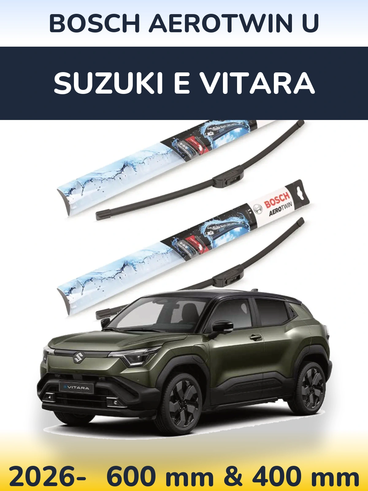 Torkarblad BOSCH AeroTwin U för Suzuki e Vitara