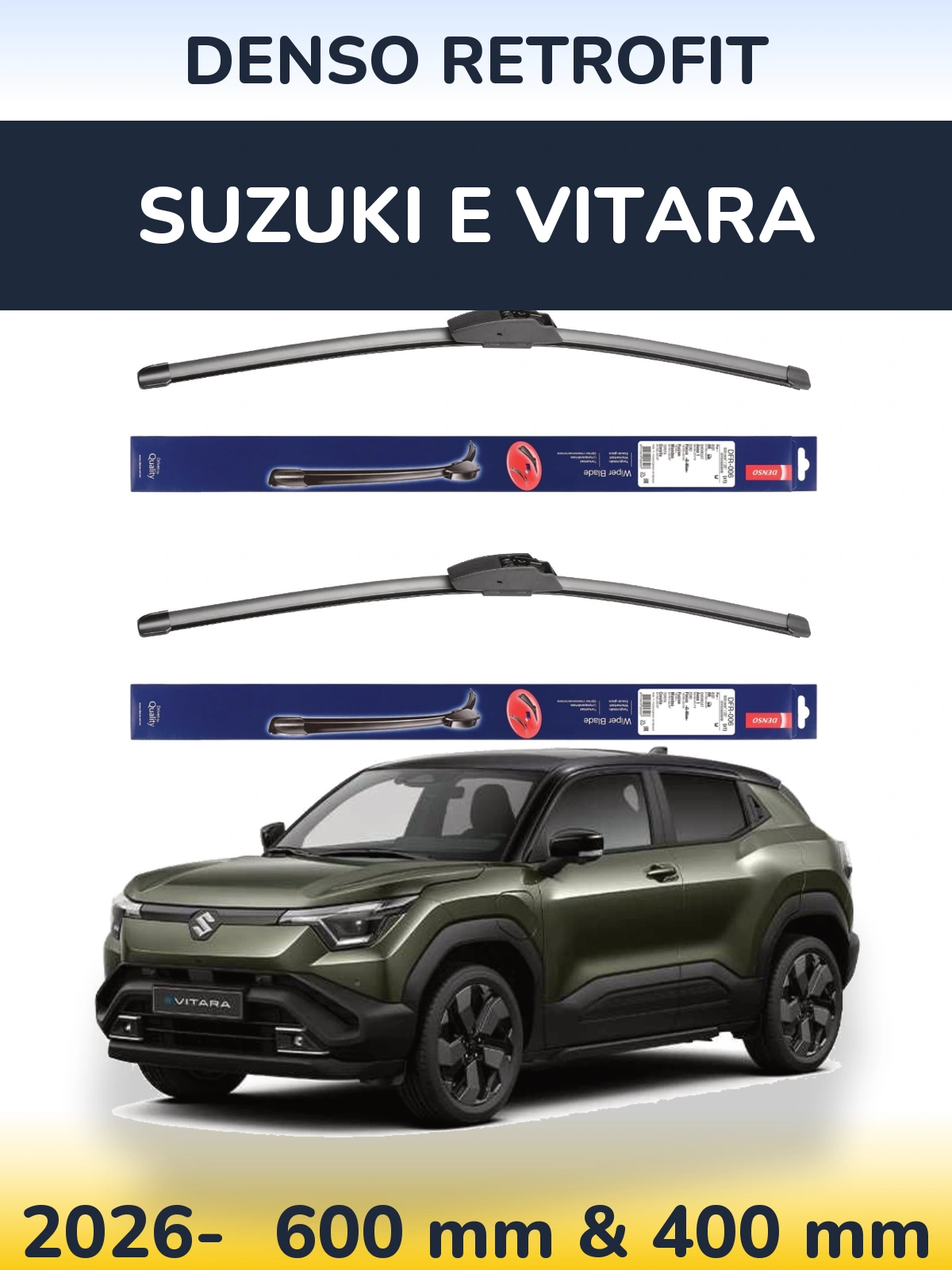 Torkarblad Denso Retrofit för Suzuki e Vitara