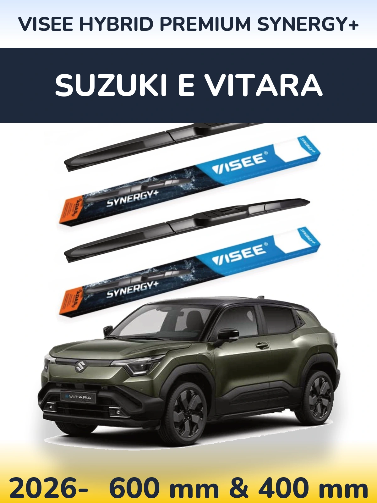 Torkarblad VISEE HYBRID PREMIUM SYNERGY+ för Suzuki e Vitara