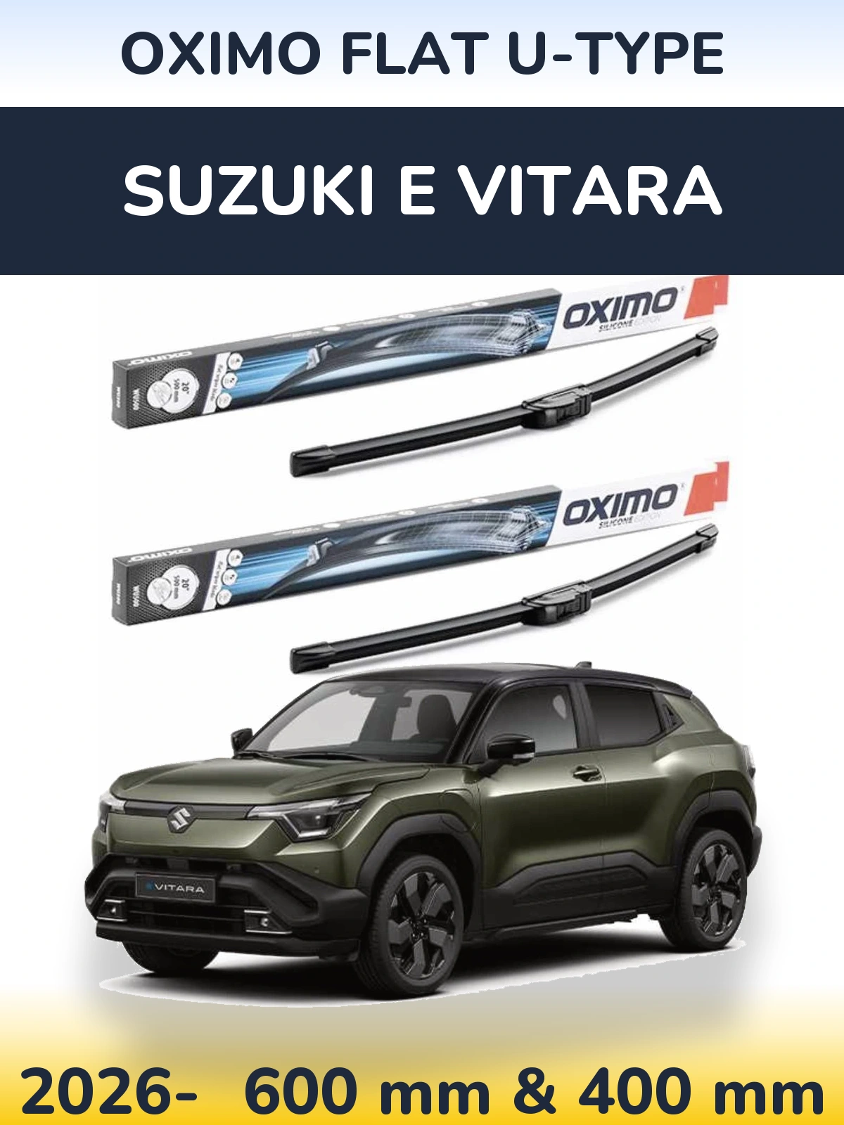 Torkarblad Oximo Flat U-type för Suzuki e Vitara