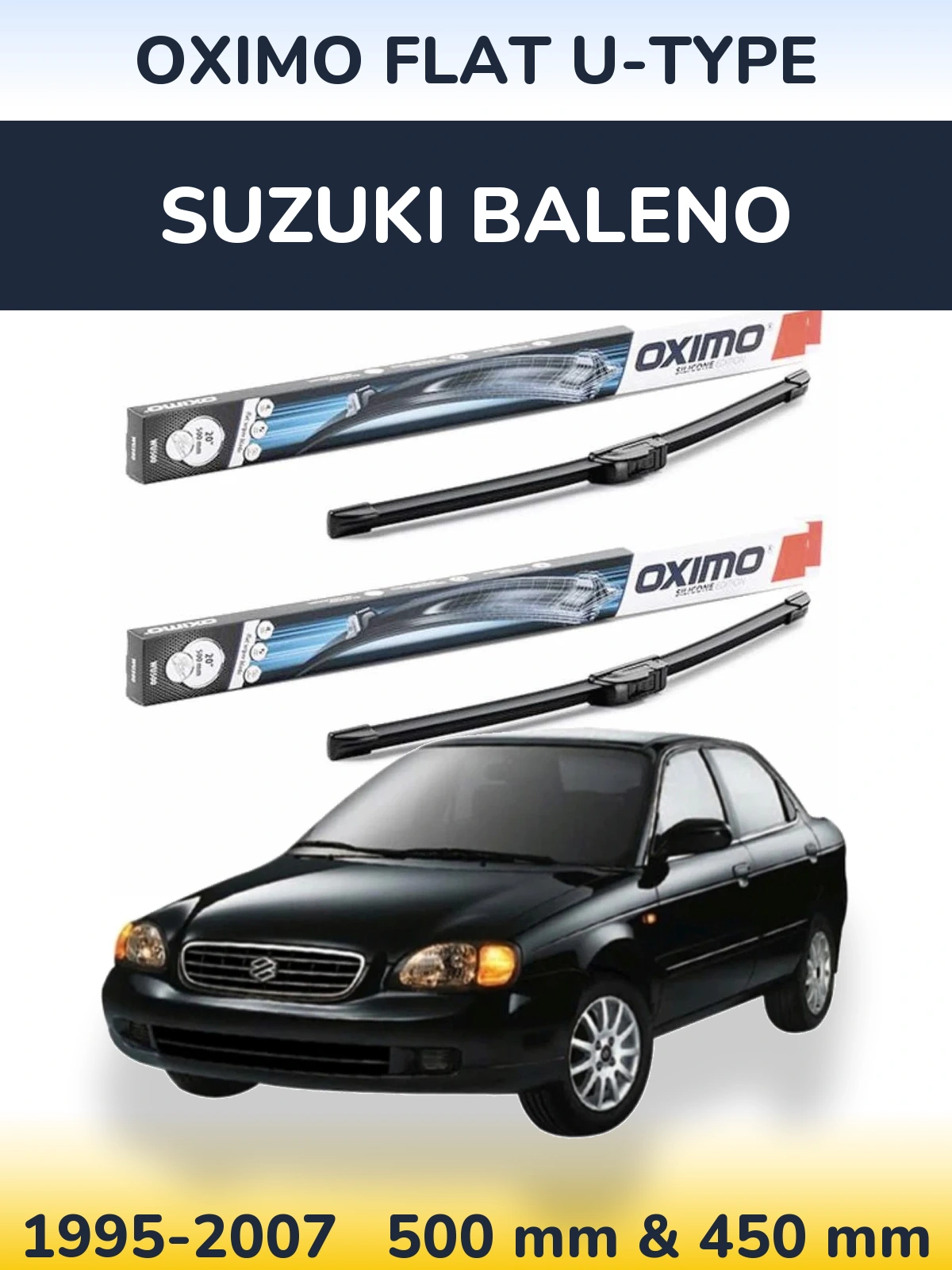 Torkarblad Oximo Flat U-type för Suzuki Baleno