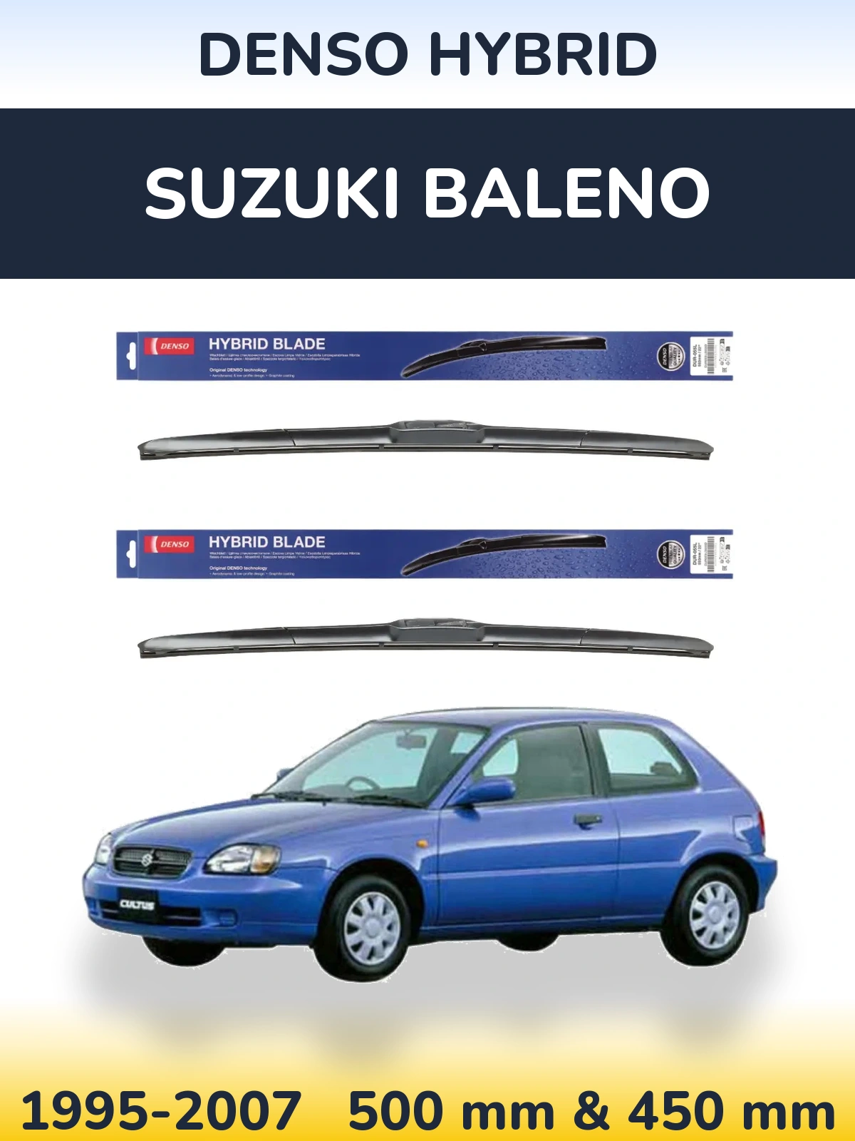 Torkarblad Denso Hybrid för Suzuki Baleno
