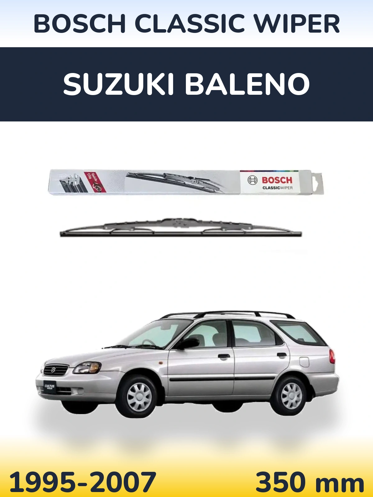 Задний дворник BOSCH Classic Wiper 340 мм для Suzuki Baleno 1995-2007