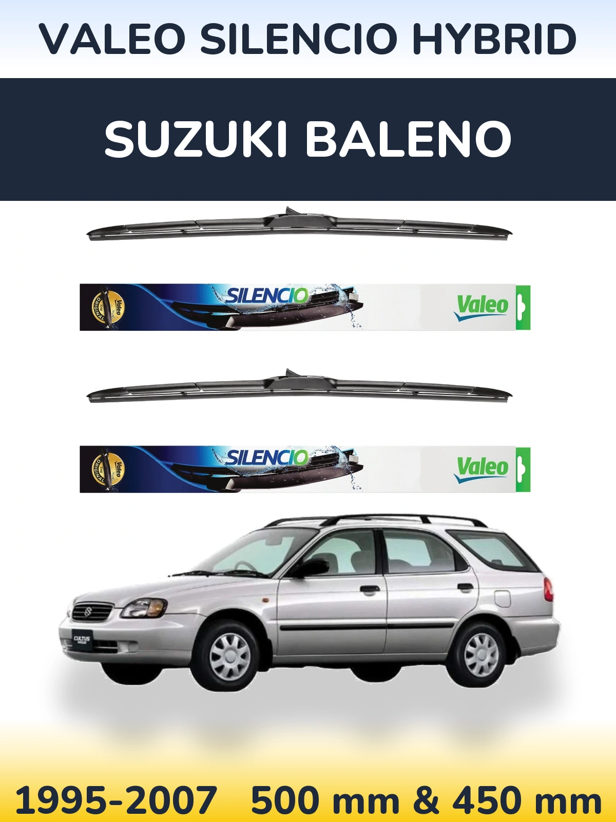 Torkarblad Valeo Silencio Hybrid för Suzuki Baleno