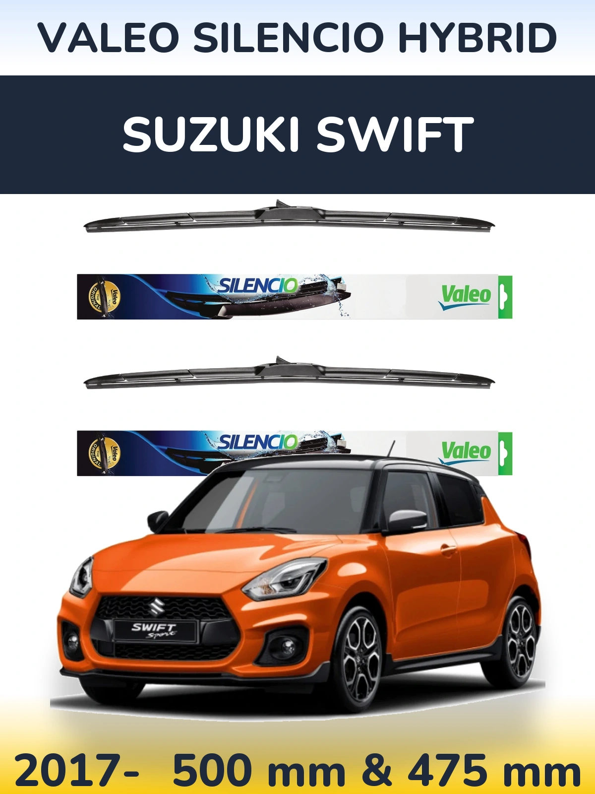 Torkarblad Valeo Silencio Hybrid för Suzuki Swift
