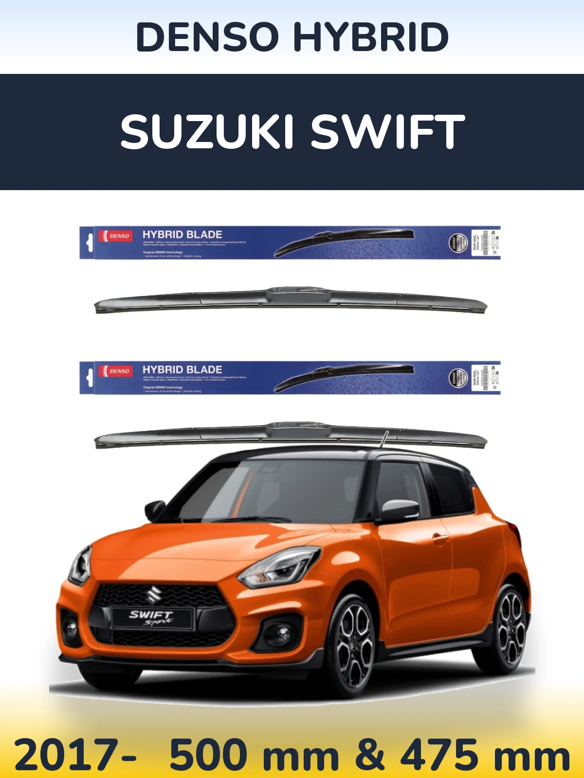 Torkarblad Denso Hybrid för Suzuki Swift