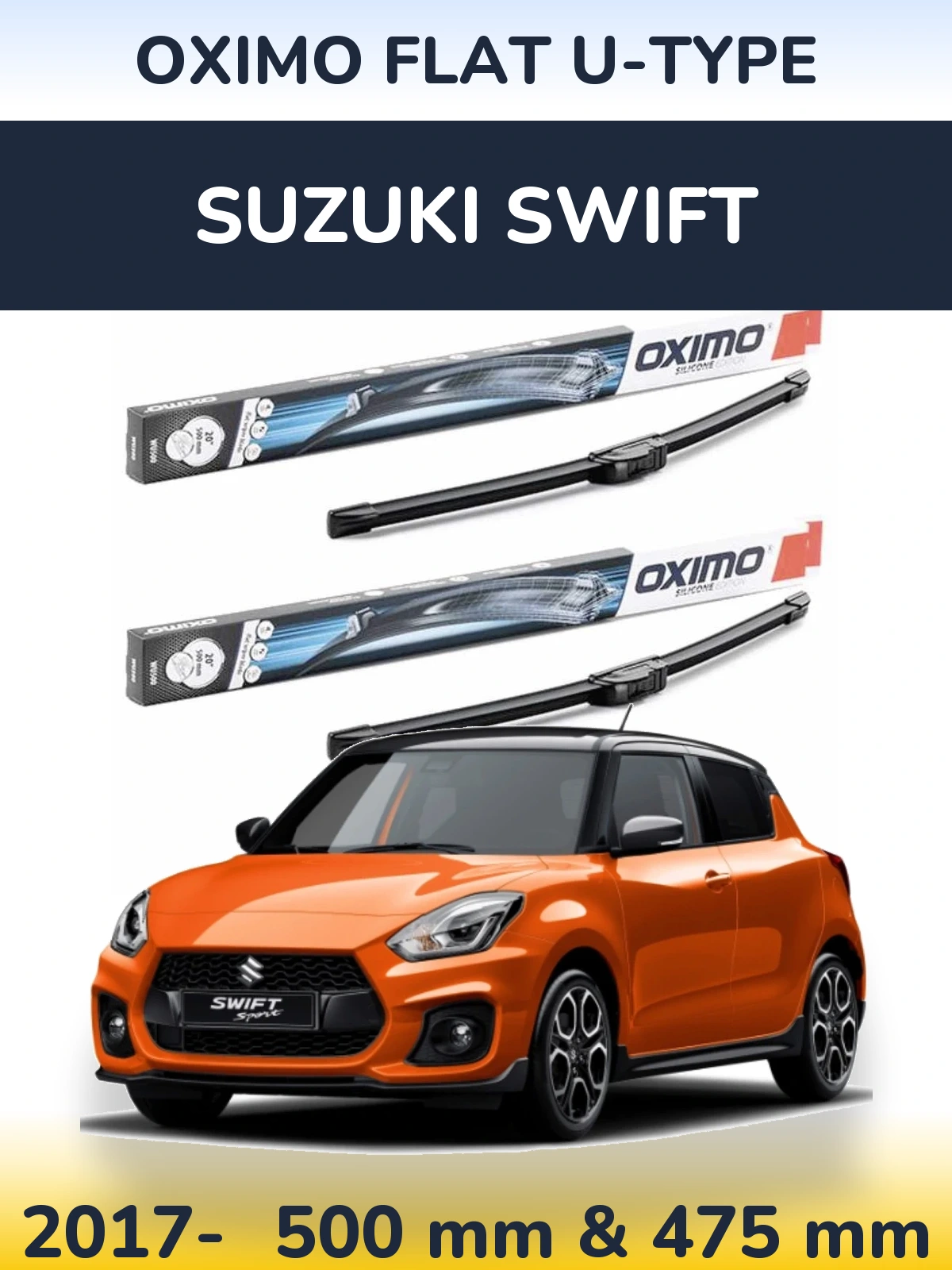 Torkarblad Oximo Flat U-type för Suzuki Swift