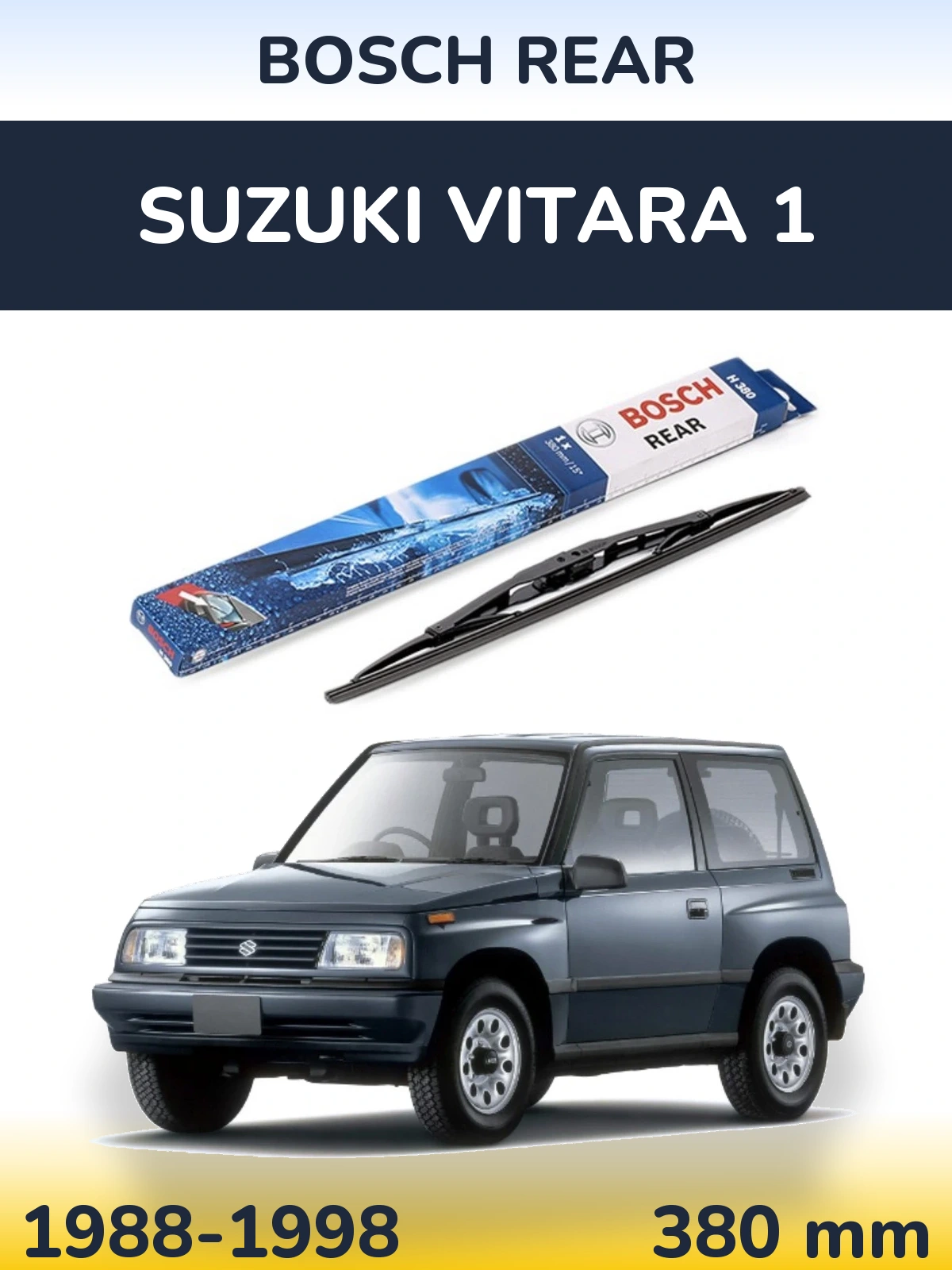 Задний дворник BOSCH Rear 380 мм для Suzuki Vitara 1 1988-1998