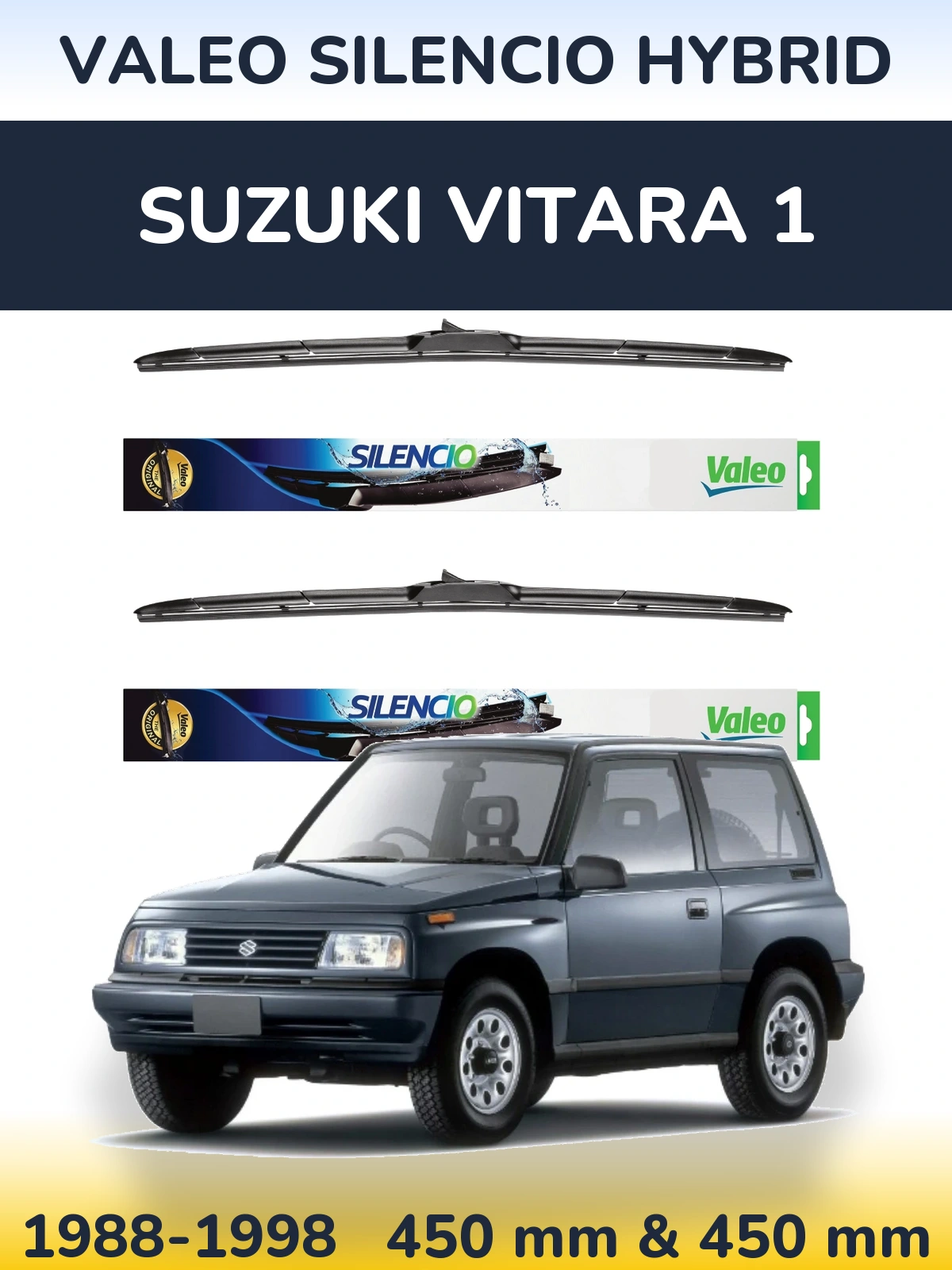 Torkarblad Valeo Silencio Hybrid för Suzuki Vitara 1