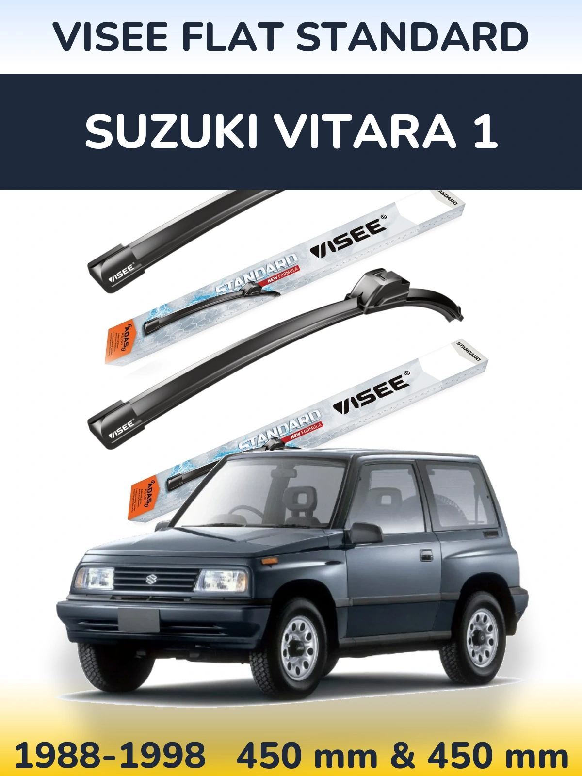 Torkarblad VISEE FLAT STANDARD för Suzuki Vitara 1