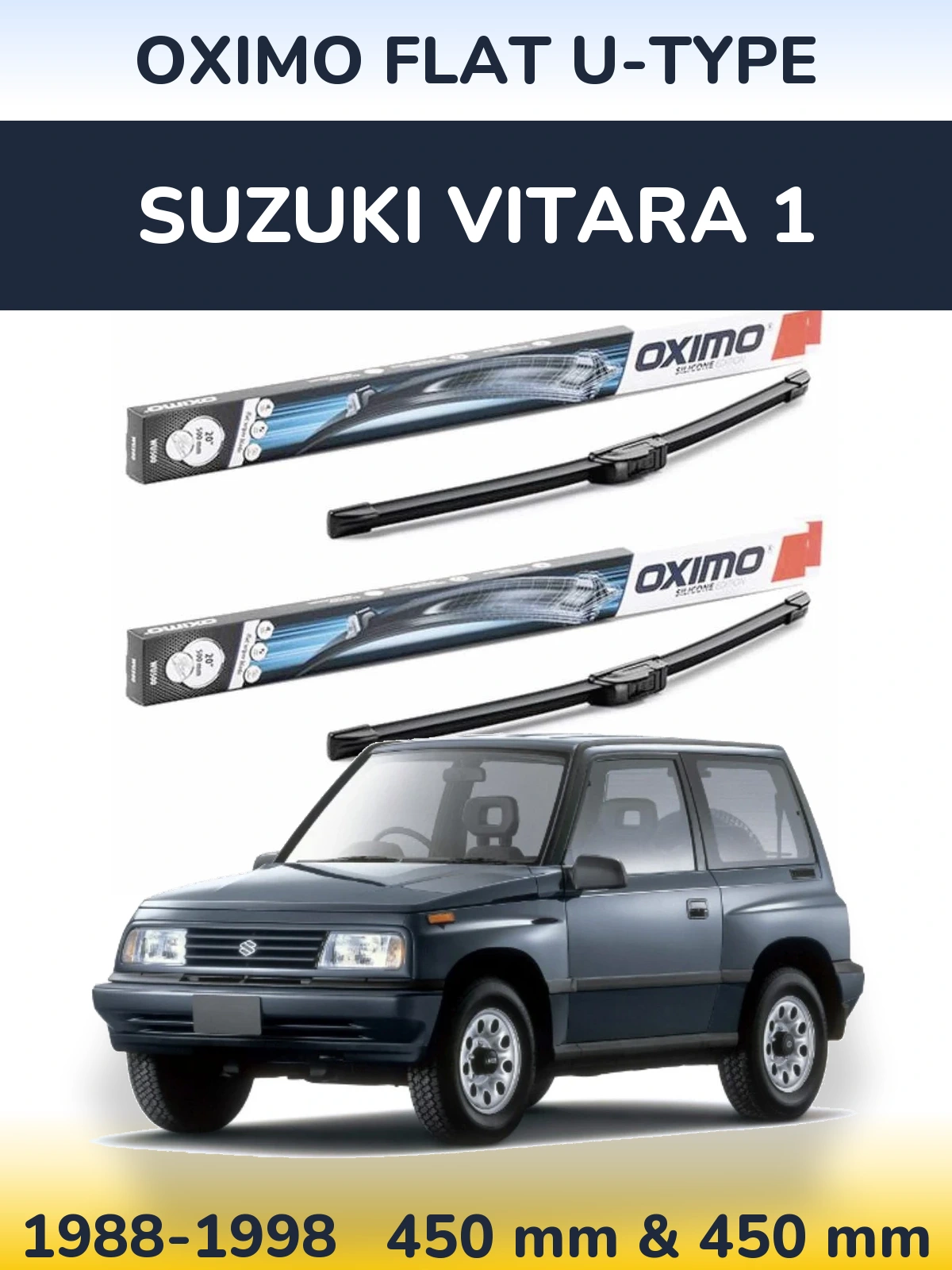 Torkarblad Oximo Flat U-type för Suzuki Vitara 1