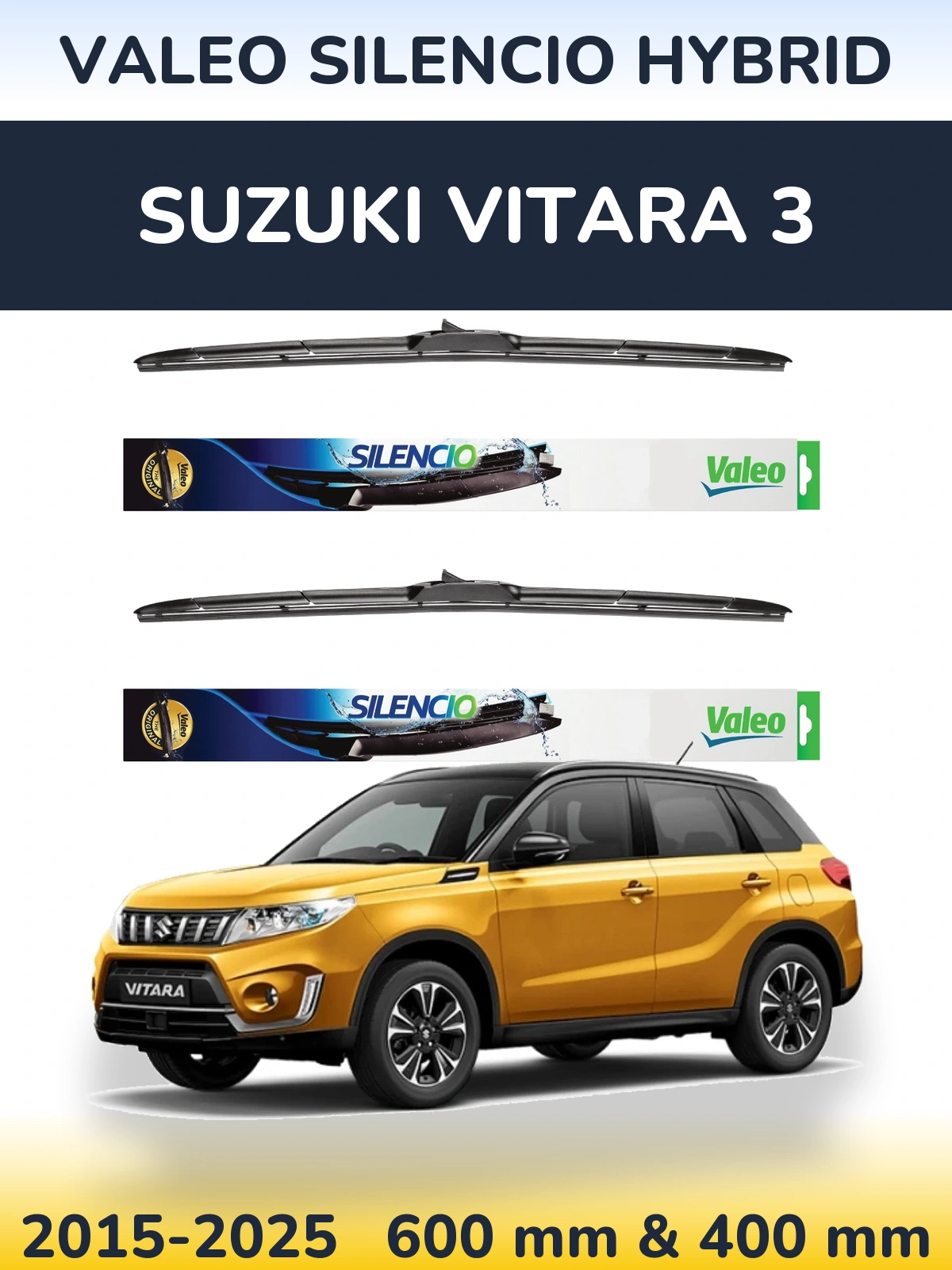 Torkarblad Valeo Silencio Hybrid för Suzuki Vitara 3