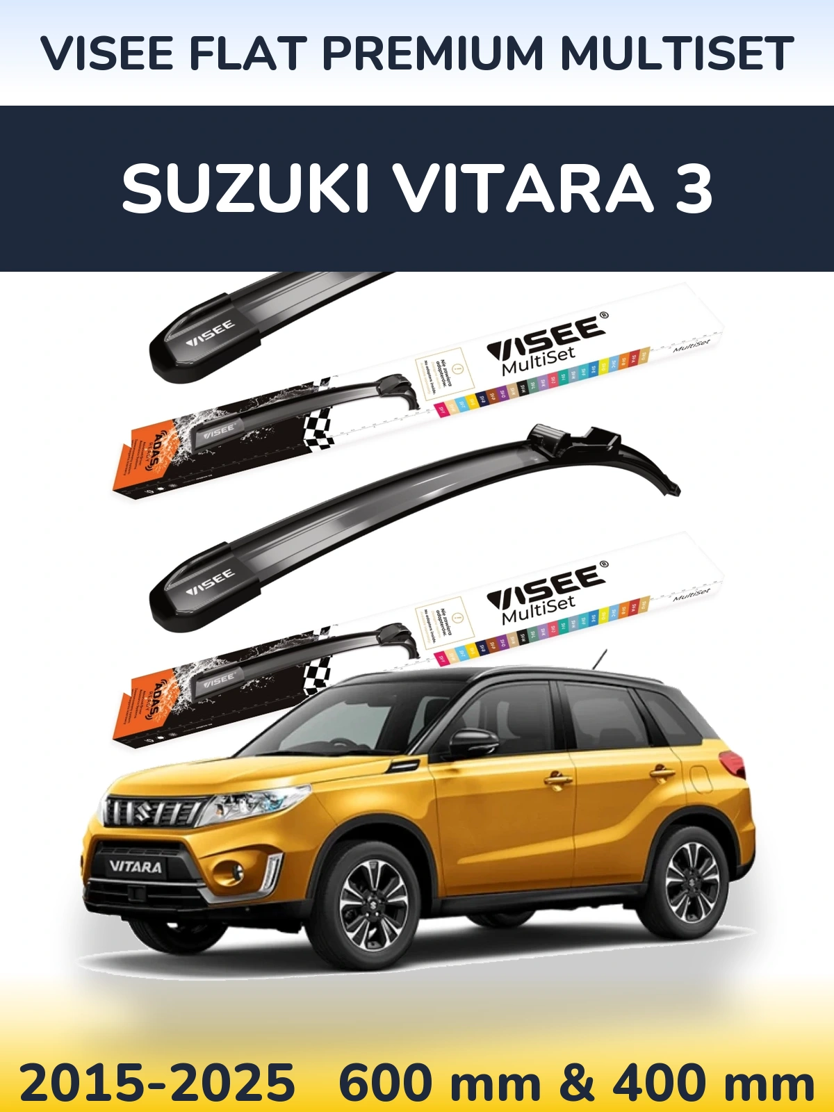 Torkarblad VISEE FLAT PREMIUM MultiSet för Suzuki Vitara 3