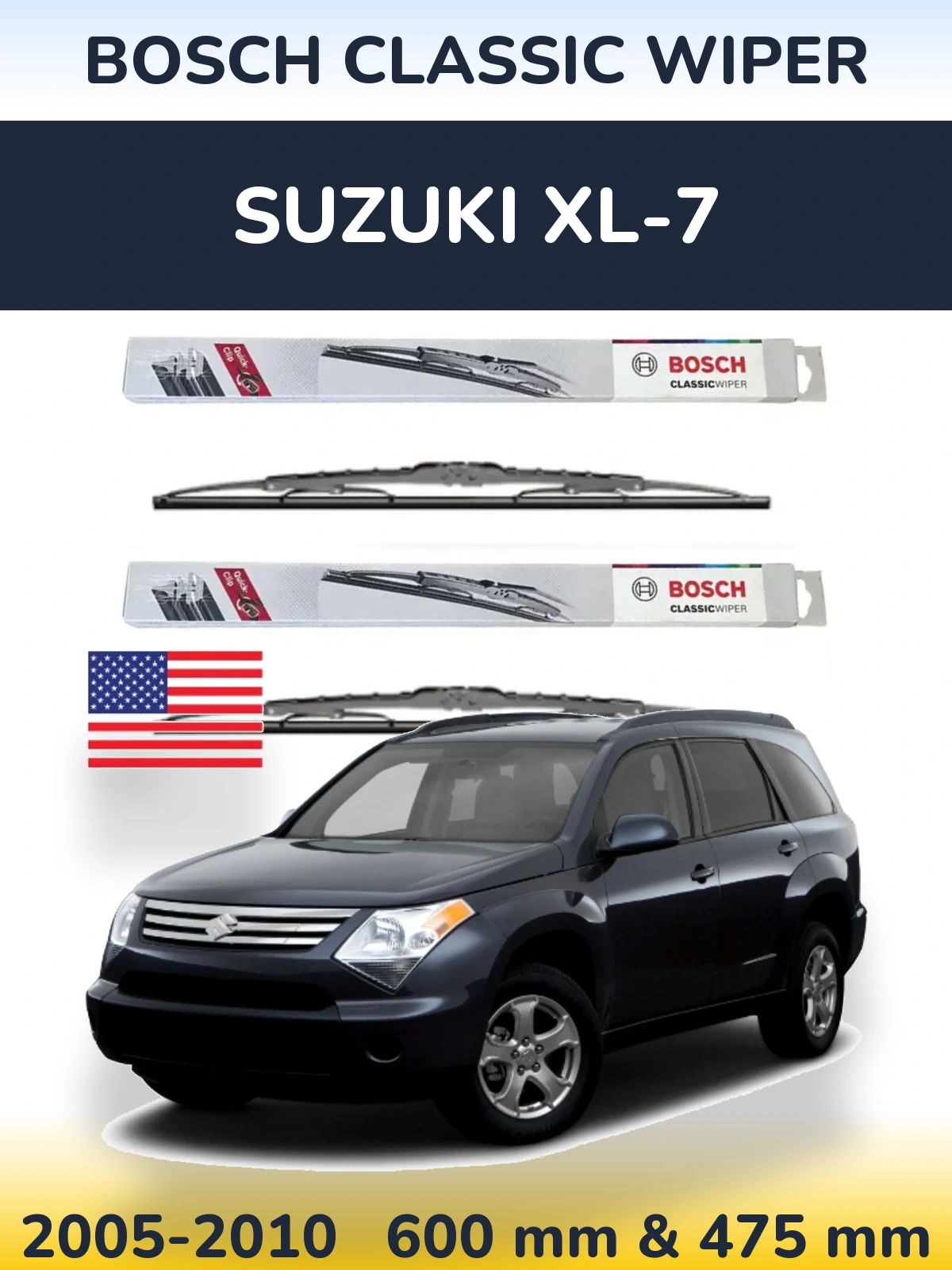 Torkarblad BOSCH Classic Wiper för Suzuki XL-7