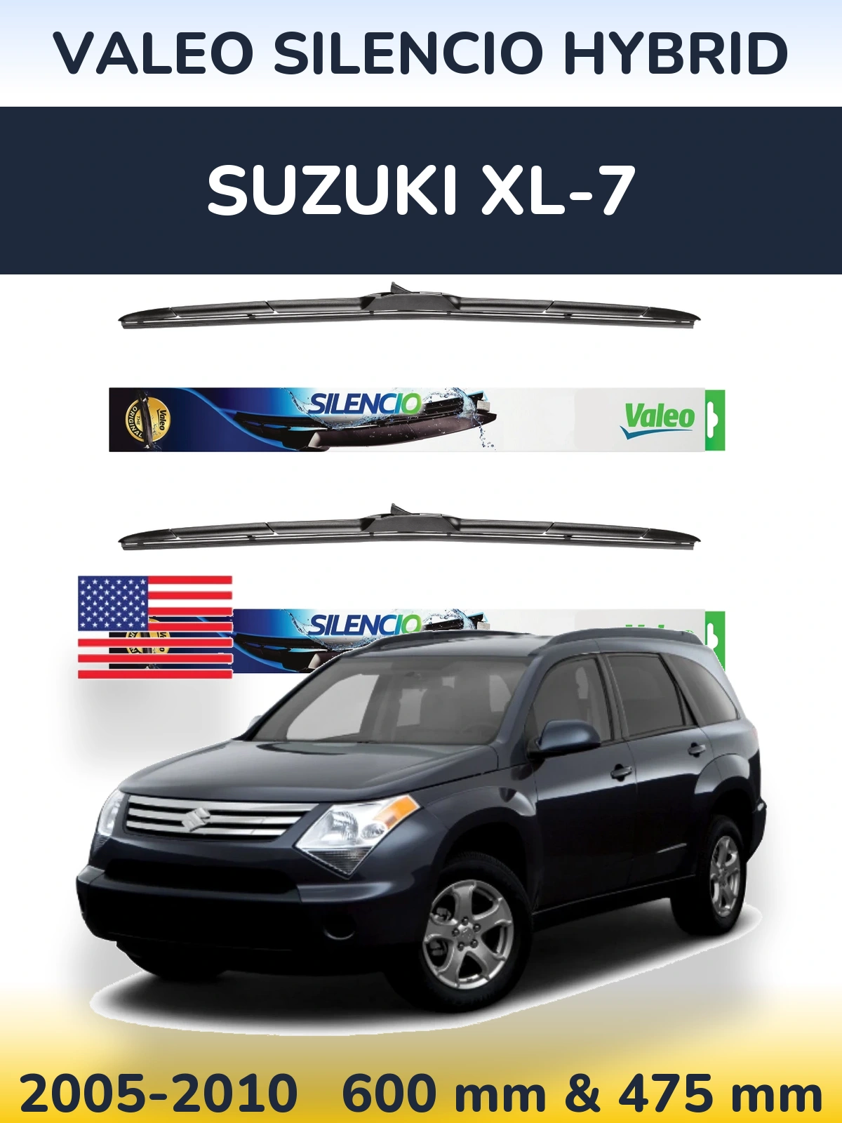 Torkarblad Valeo Silencio Hybrid för Suzuki XL-7