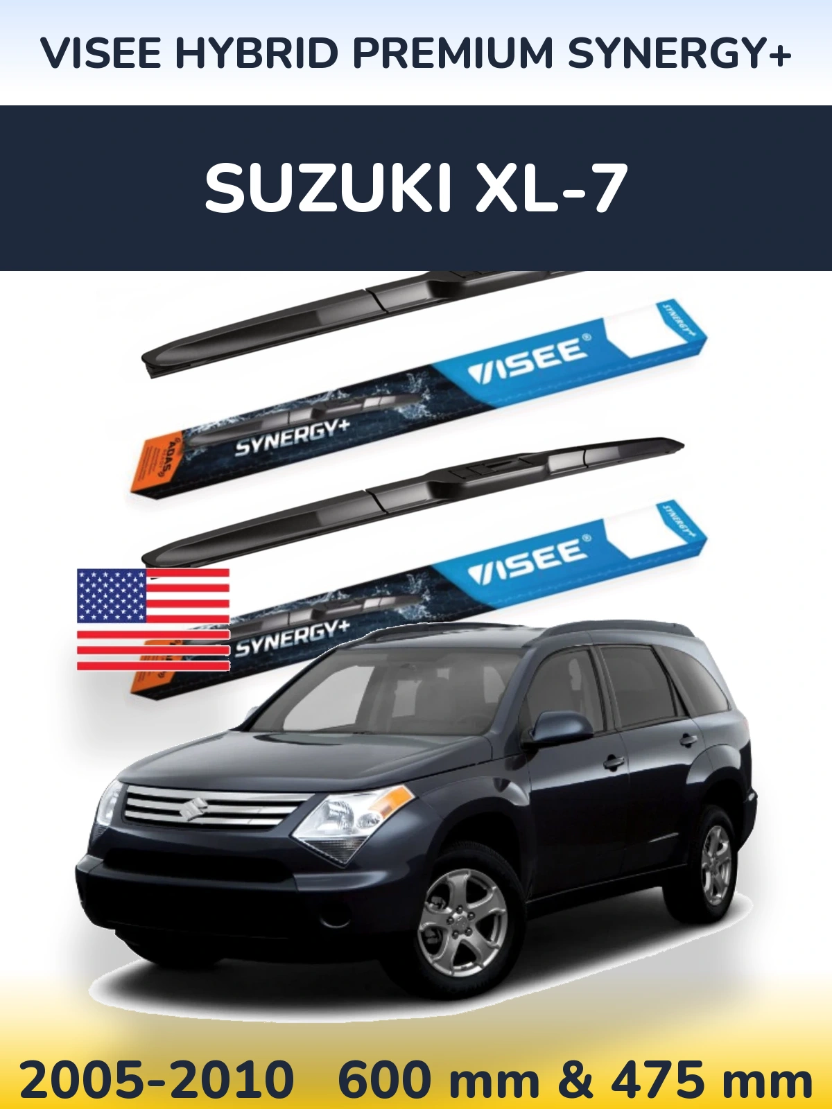 Torkarblad VISEE HYBRID PREMIUM SYNERGY+ för Suzuki XL-7