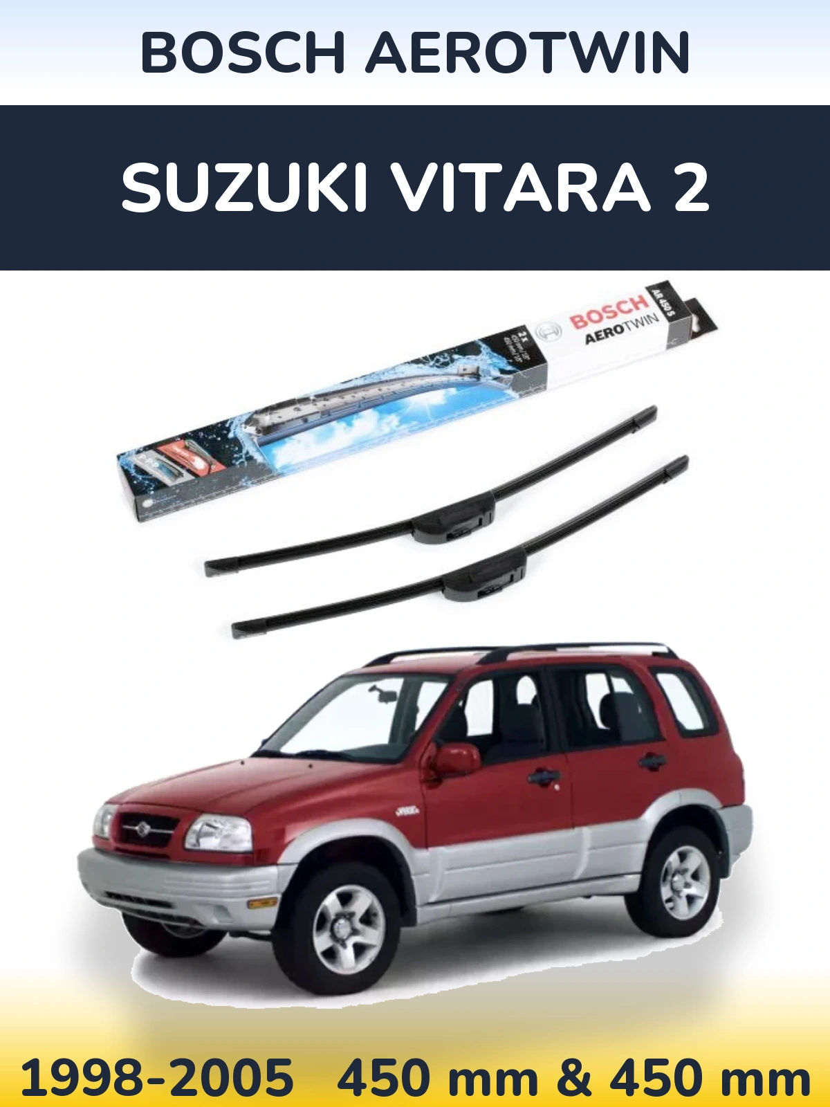 Torkarblad BOSCH AeroTwin för Suzuki Vitara 2