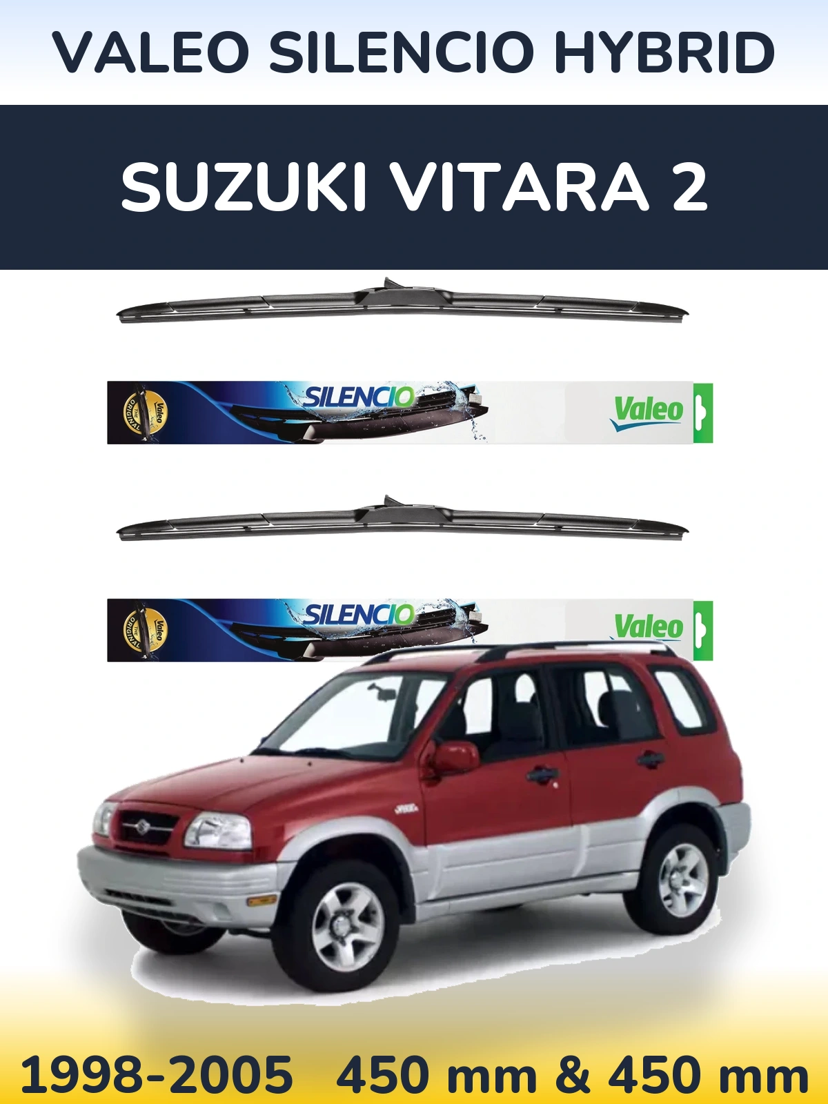 Torkarblad Valeo Silencio Hybrid för Suzuki Vitara 2