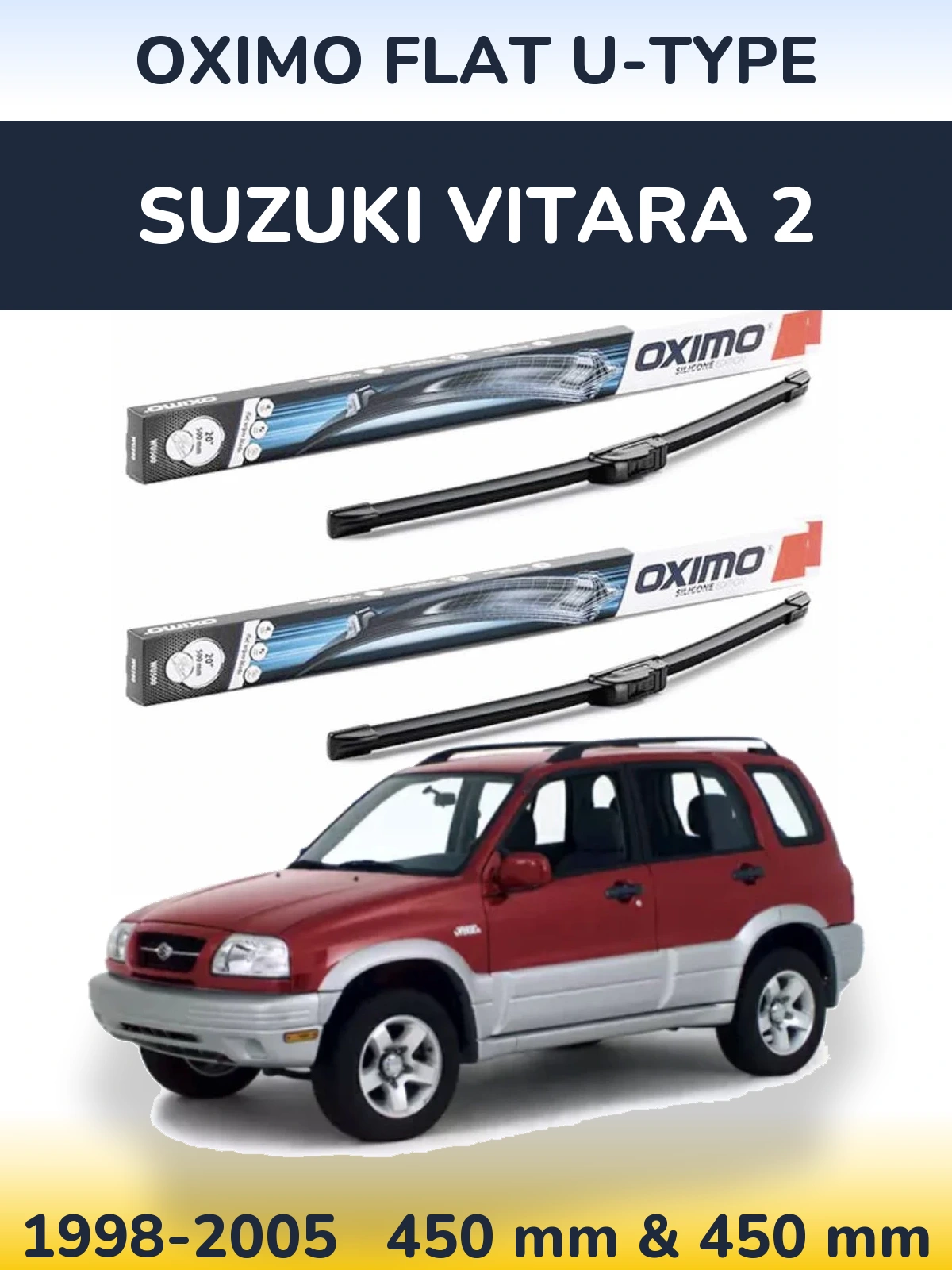 Torkarblad Oximo Flat U-type för Suzuki Vitara 2