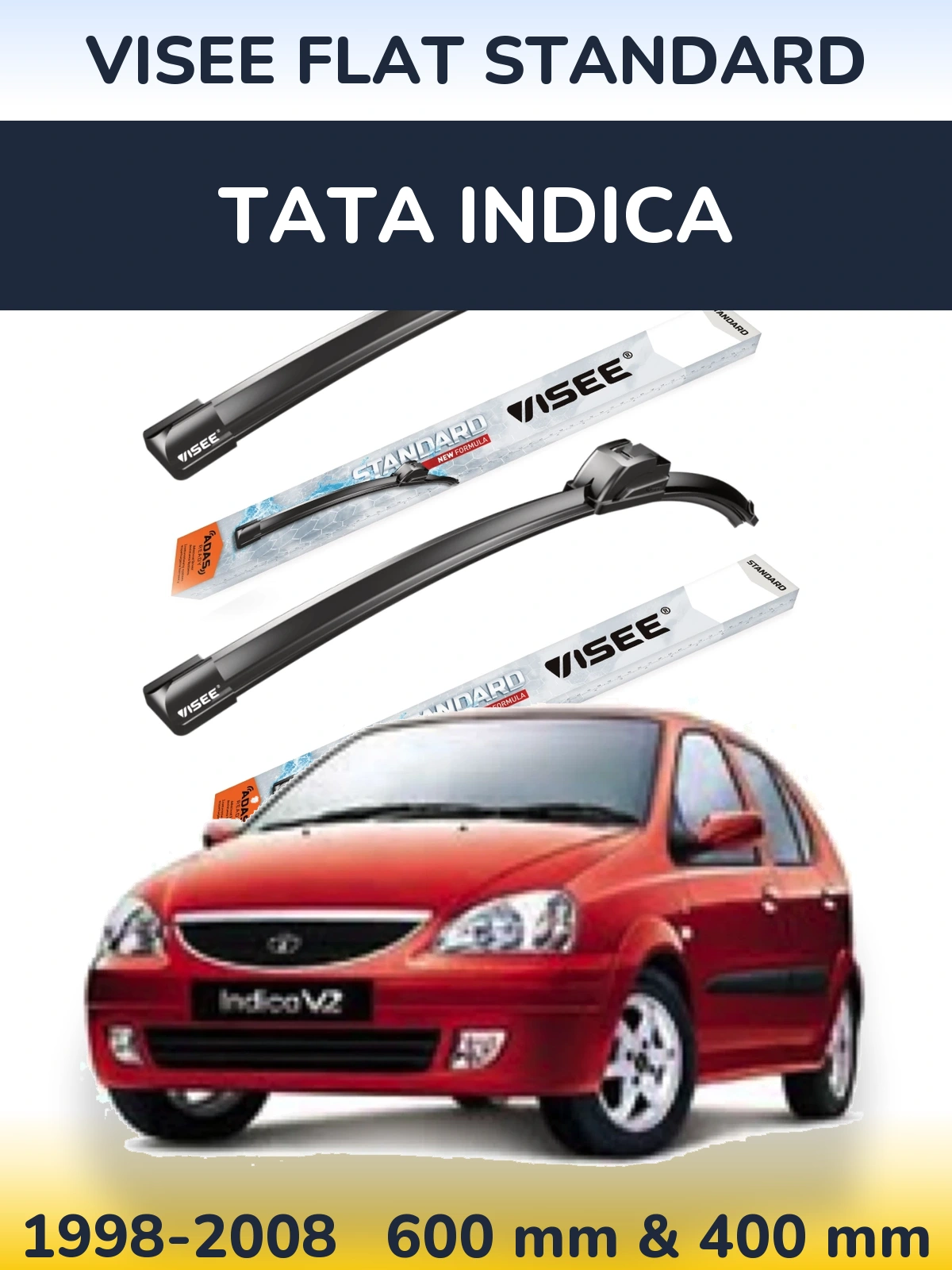 Torkarblad VISEE FLAT STANDARD för Tata Indica