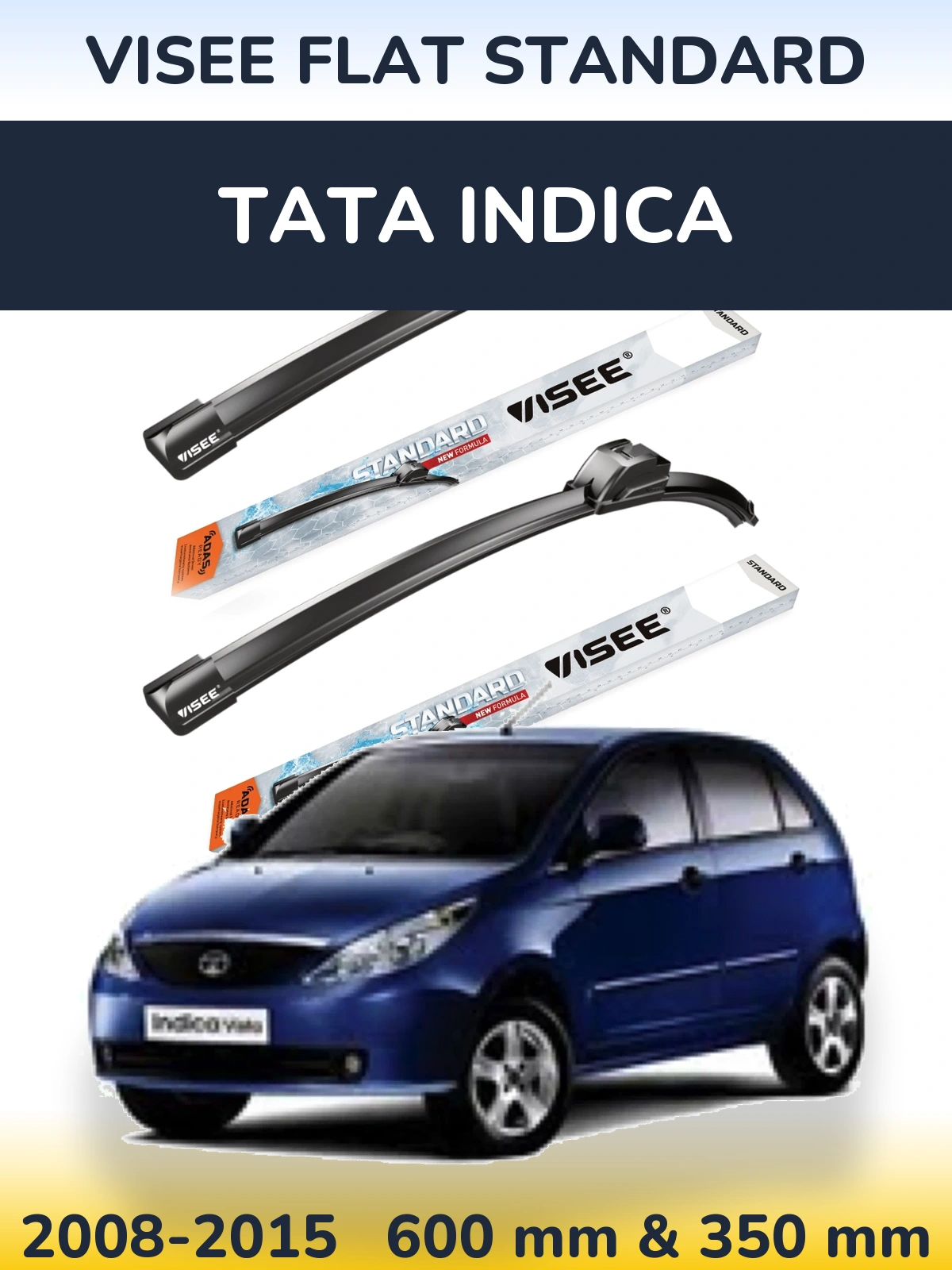 Torkarblad VISEE FLAT STANDARD för Tata Indica