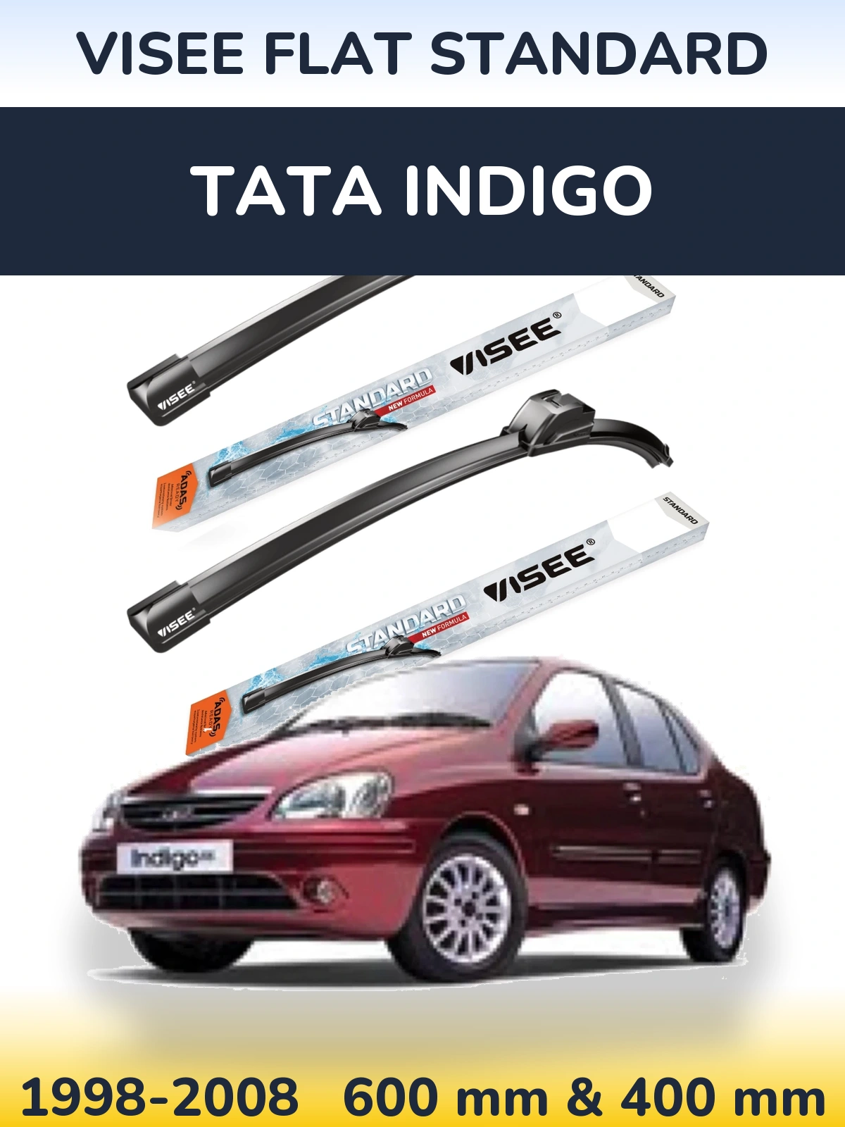 Torkarblad VISEE FLAT STANDARD för Tata Indigo