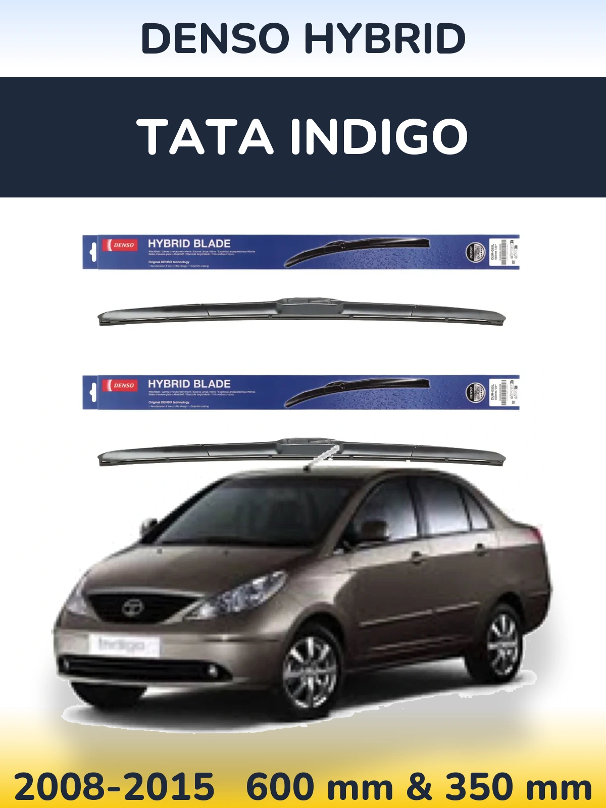 Torkarblad Denso Hybrid för Tata Indigo
